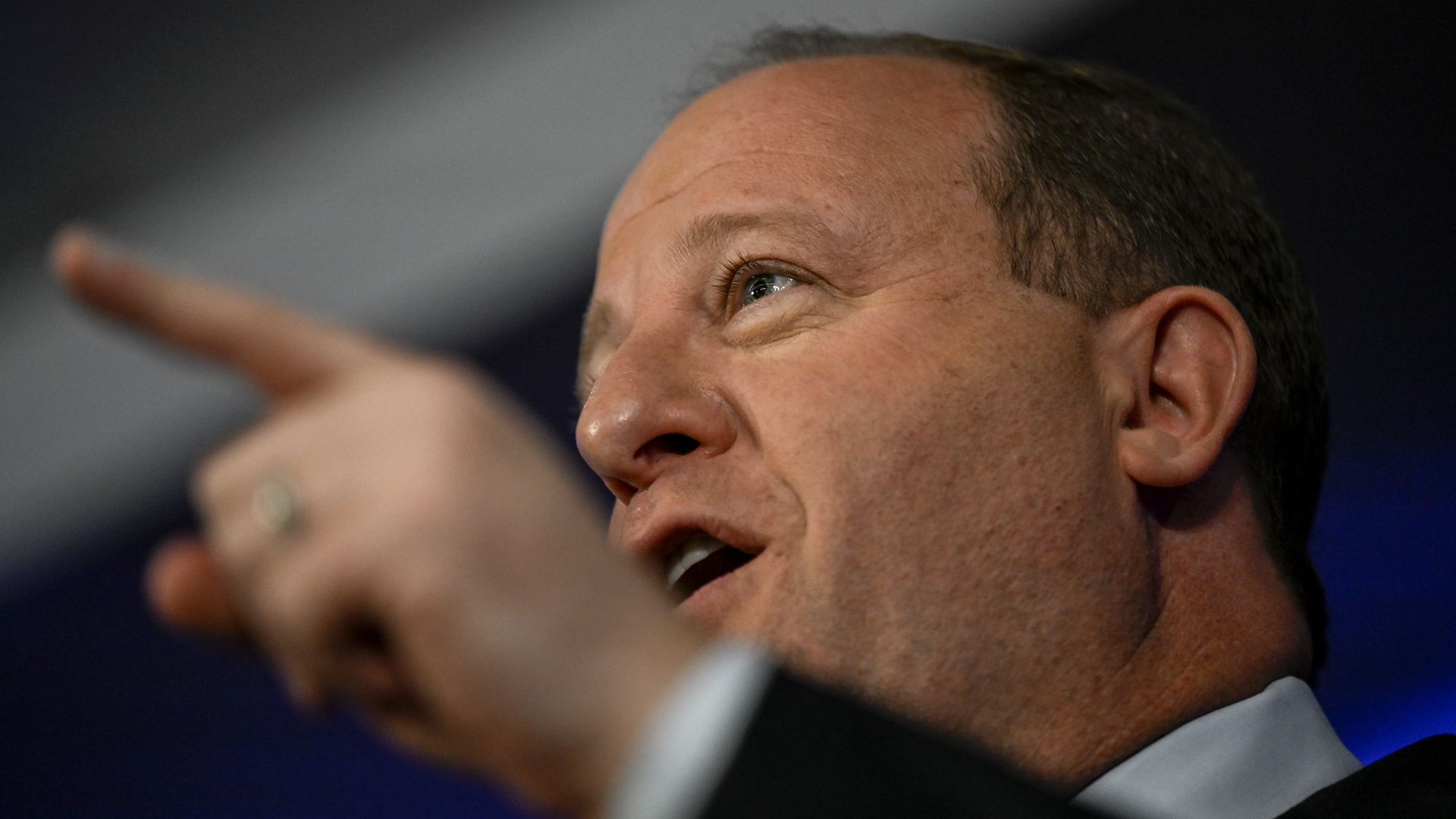 Gov. Jared Polis celebrates re-election at the Art Hotel in Denver on Tuesday. Photo: AAron Ontiveroz/Denver Post via Getty Images