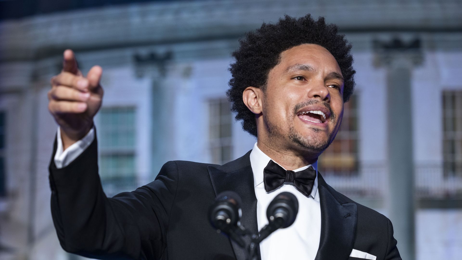Trevor Noah, host of "The Daily Show" on Comedy Central, speaks during the White House Correspondents' Association (WHCA) dinner in Washington, D.C., U.S., on Saturday.