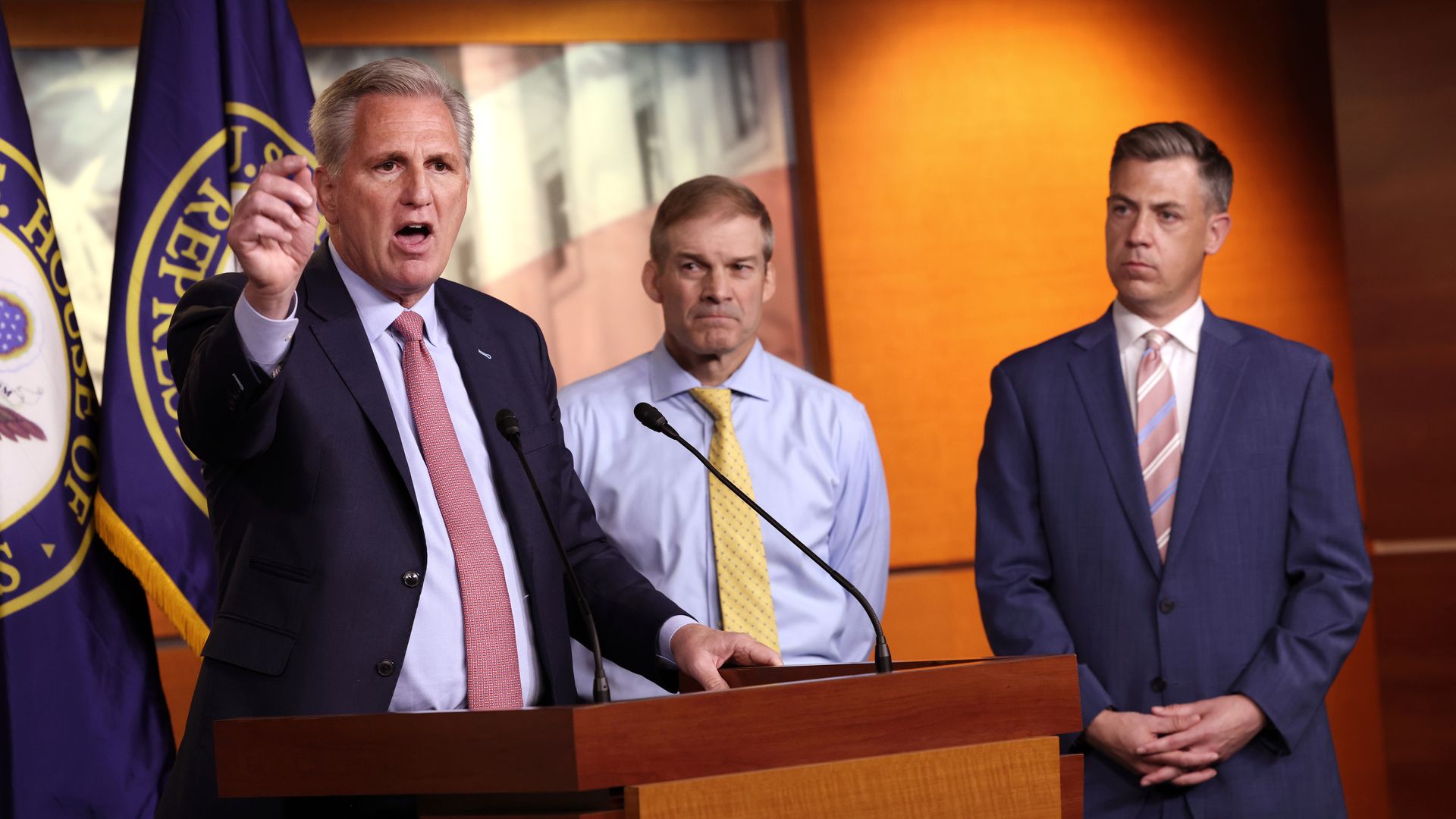 Kevin McCarthy, Jim Jordan and Jim Banks