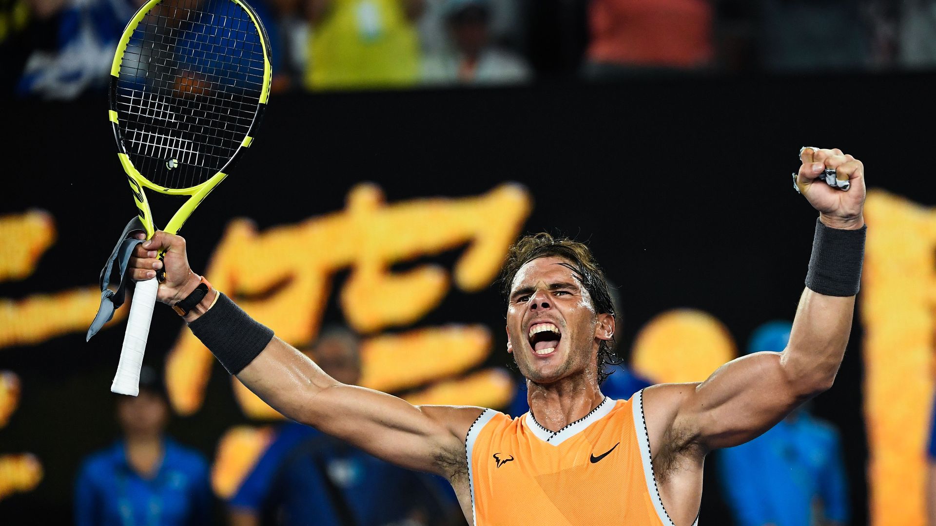 Rafael Nadal after advancing to the final
