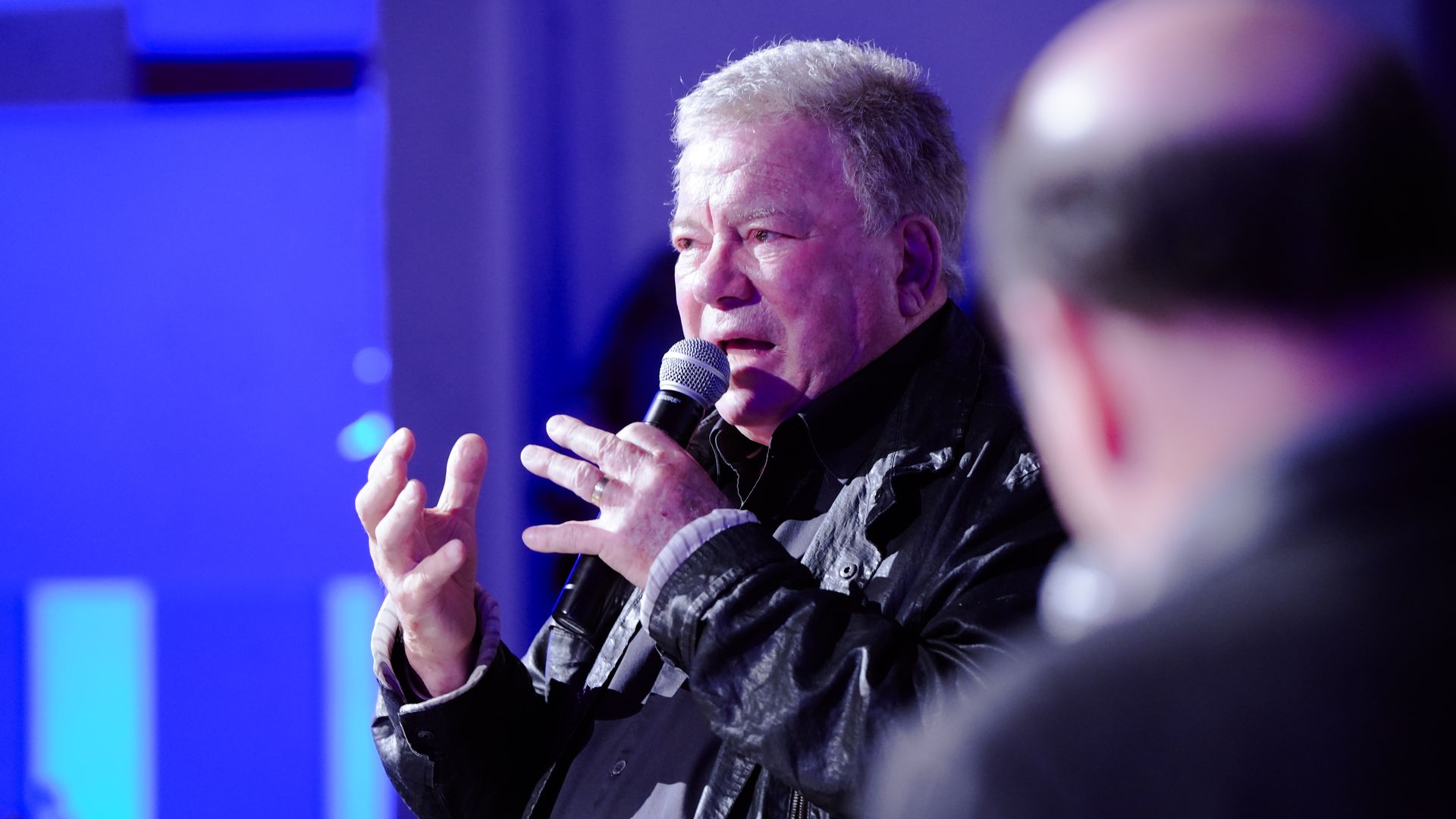  William Shatner speaks during the Q&A on the new documentary "William Shatner: You Can Call Me Bill" at The New Port Theater on October 18, 2023 in Corona del Mar, California. (Photo by John Wolfsohn/Getty Images)