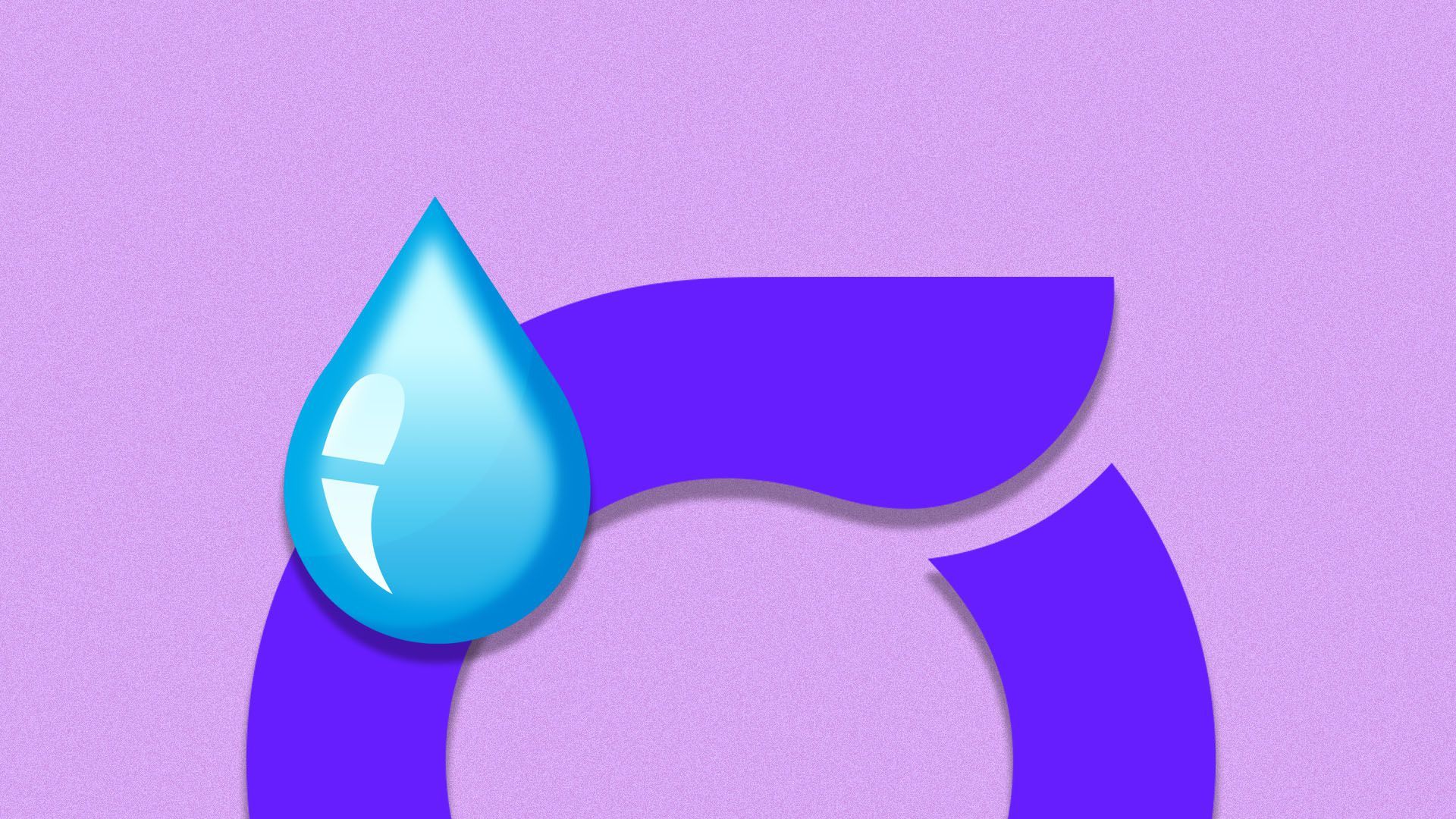 Illustration of the Olive logo with an emoji sweatdrop