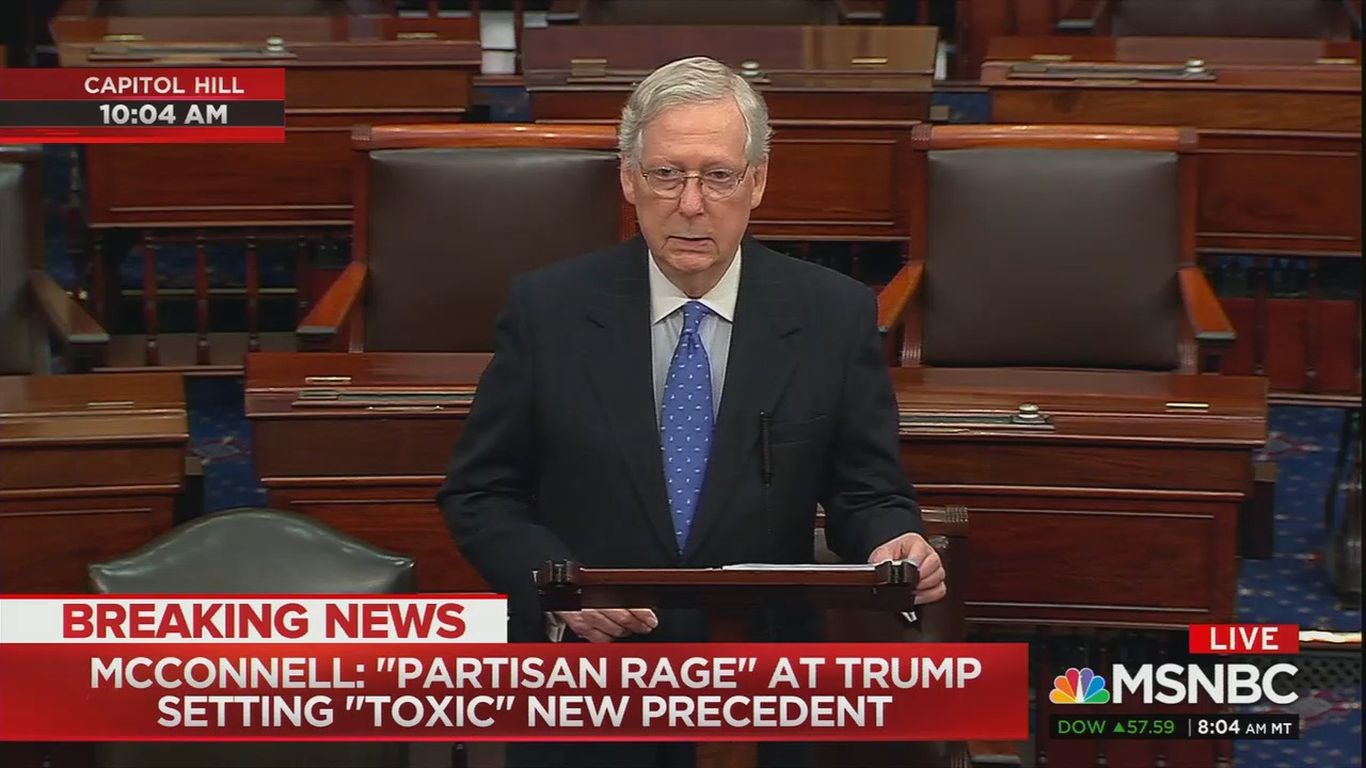 Mitch McConnell on Trump impeachment: 