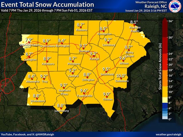 Central North Carolina could see most snow in years this weekend ...
