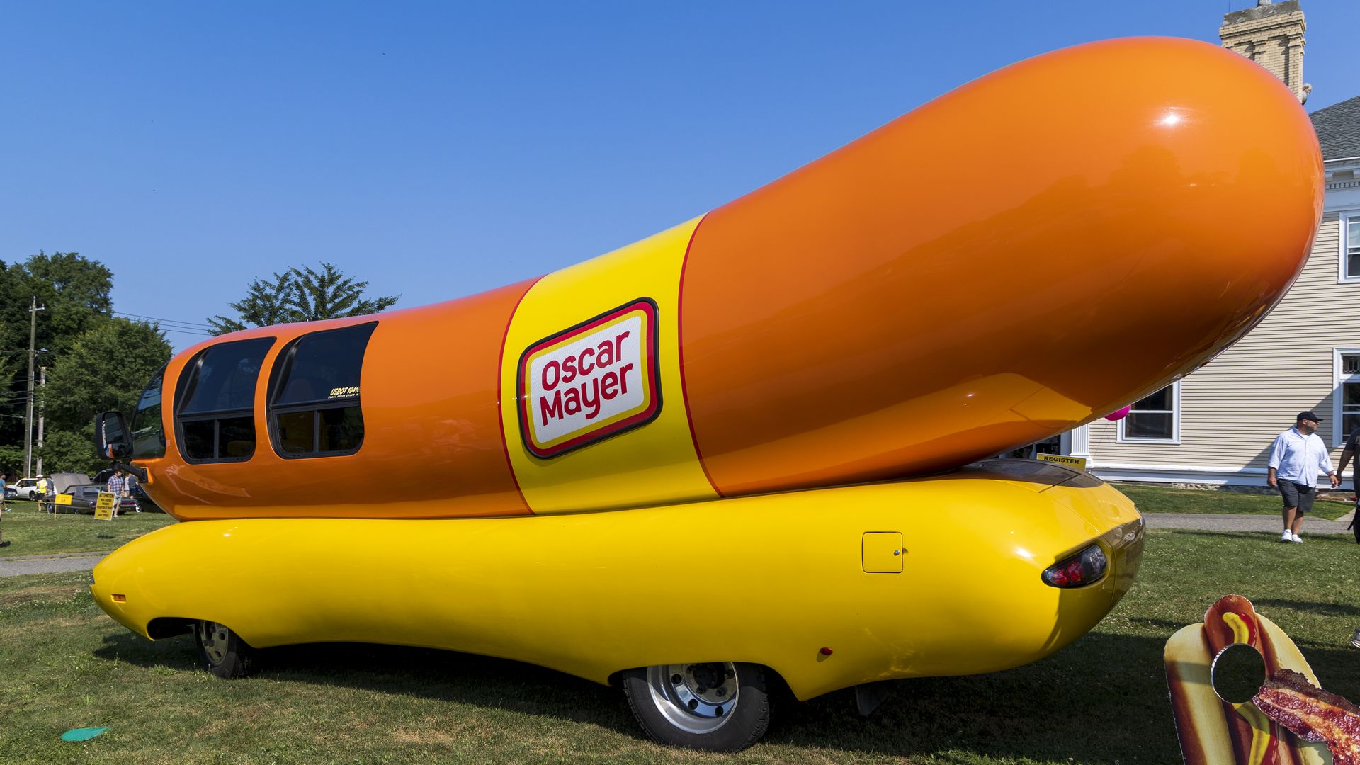 The Oscar Mayer Wienermobile in July 2024. Photo:  Lisa Dragani/Getty Images
