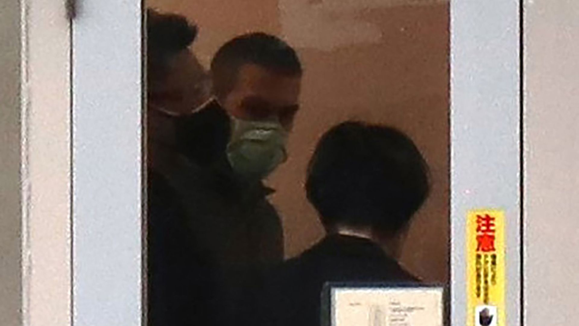  US citizen Peter Taylor, who helped his father Michaelfly former Nissan chief Carlos Ghosn out of Japan in 2019, at Narita airport in Chiba prefecture on March 2, 2021