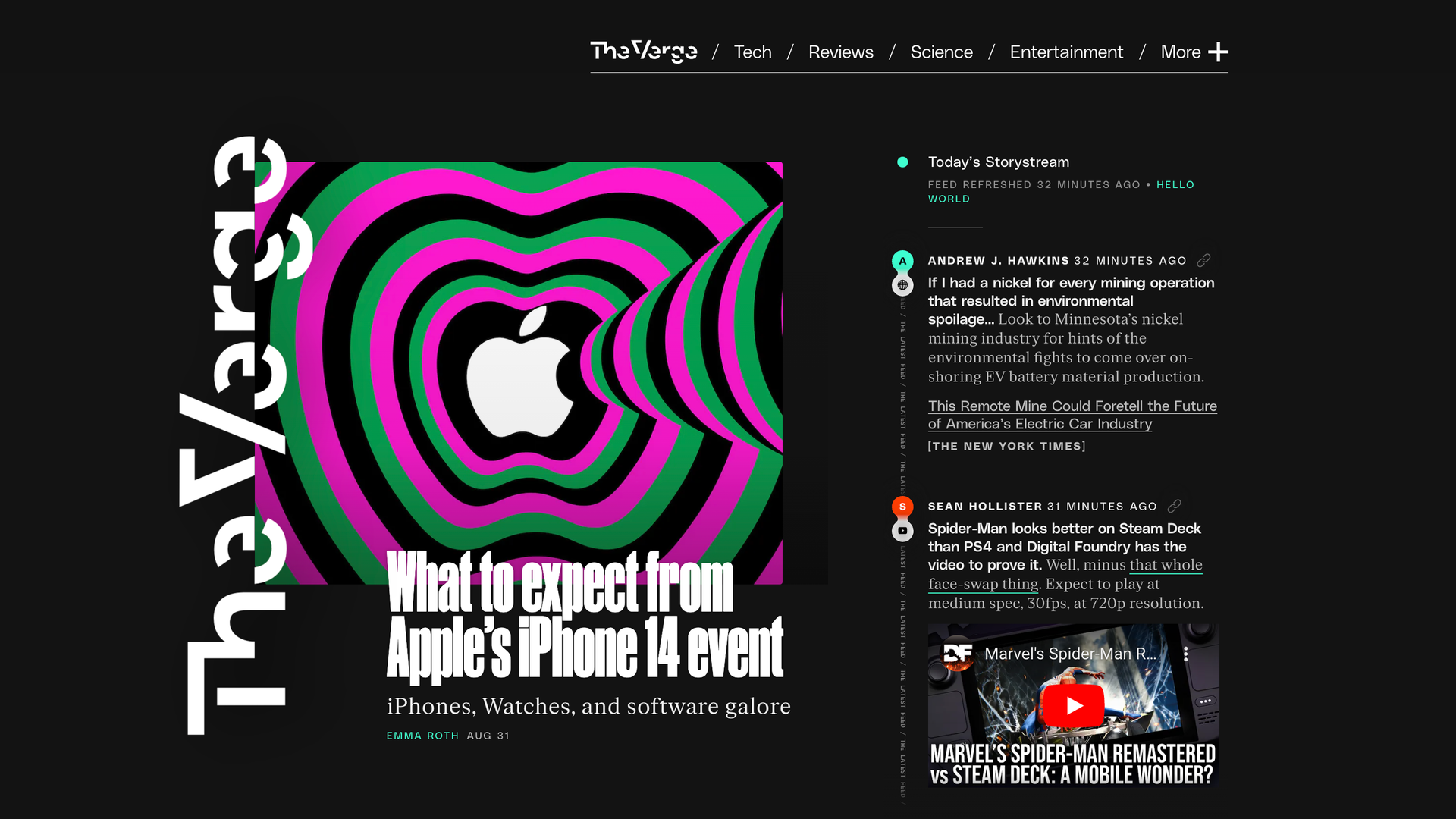 The Verge goes after Twitter with new redesign