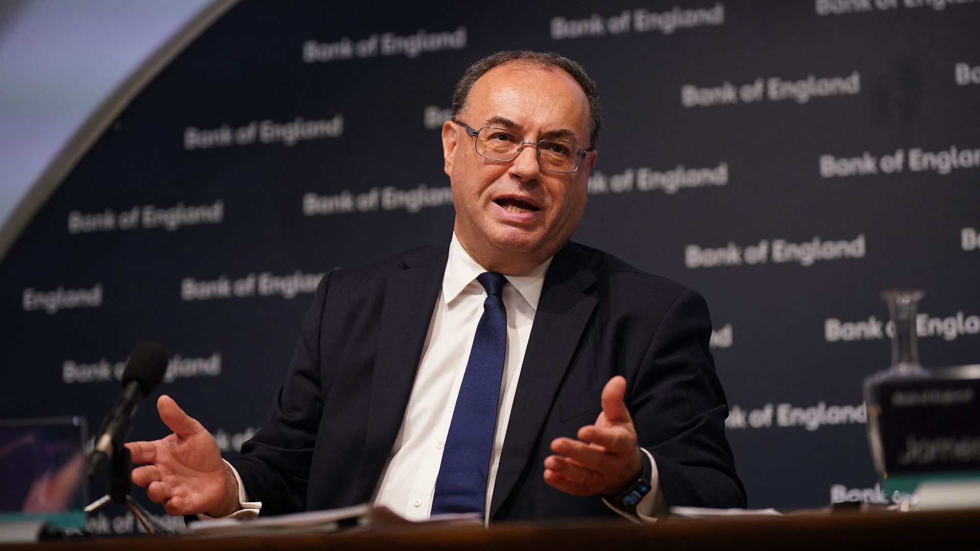 Photo of Bank of England head Andrew Bailey