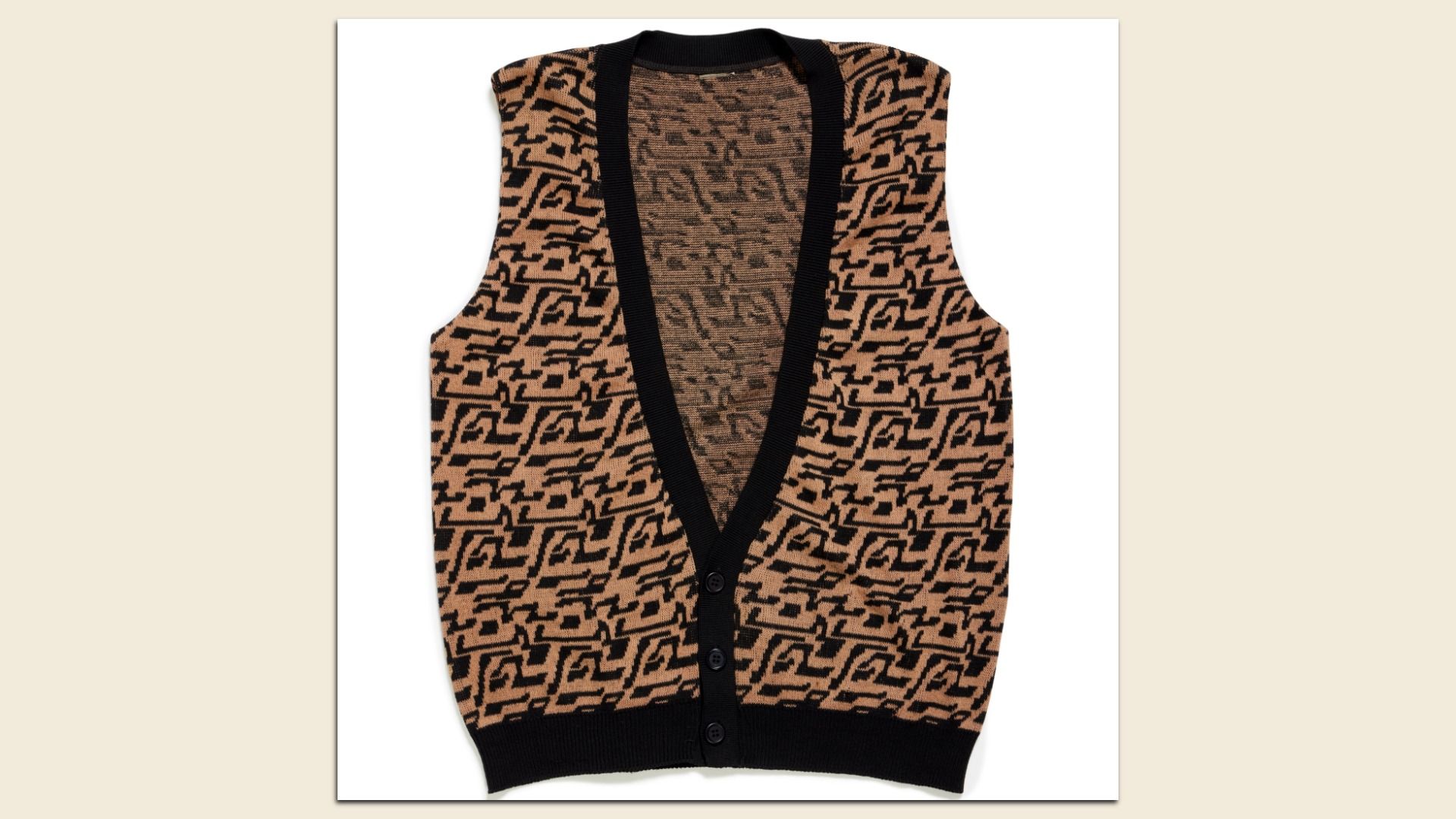 Brown and black sweater vest from "Ferris Bueller's Day Off."