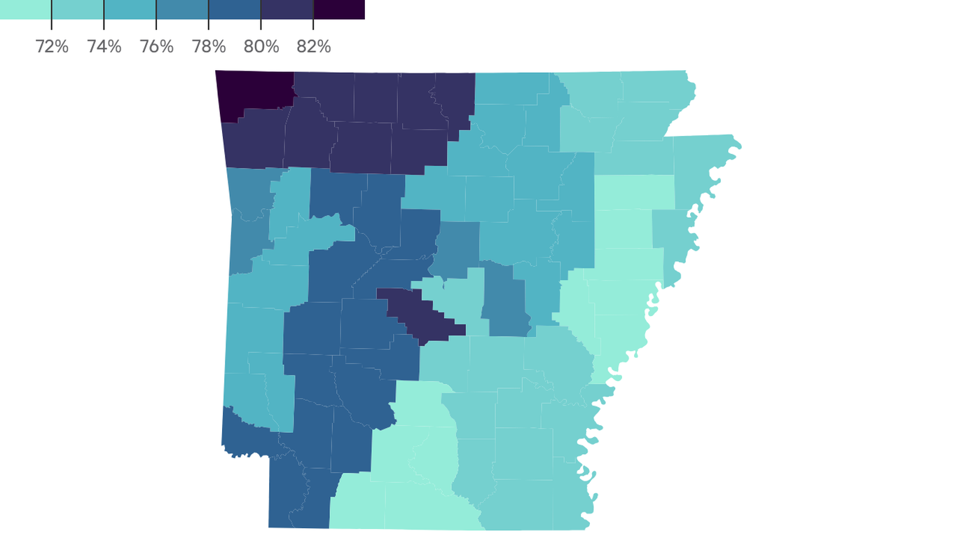 Arkansas' food aid gap, mapped - Axios NW Arkansas