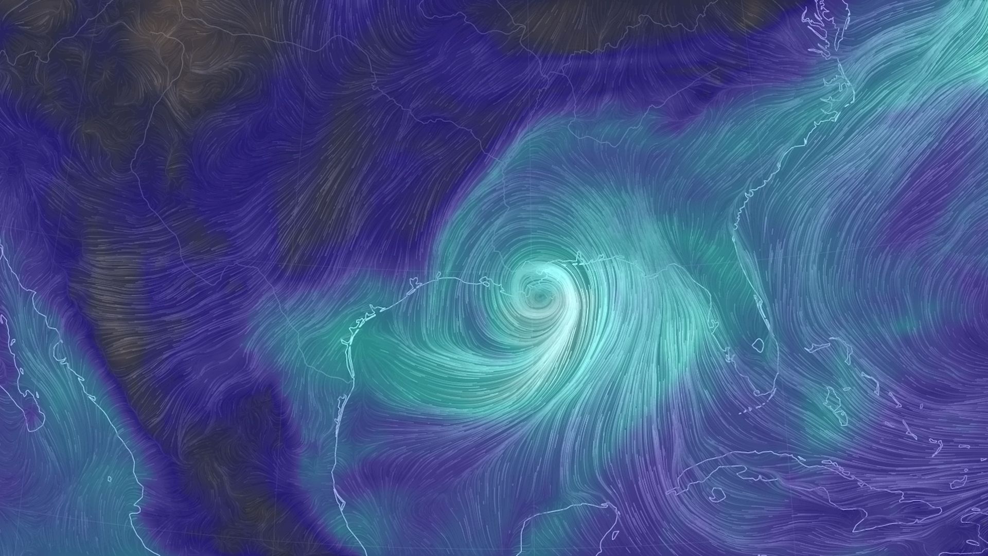 Computer model projection of TS or Hurricane Barry hitting Louisiana on July 12, 2019