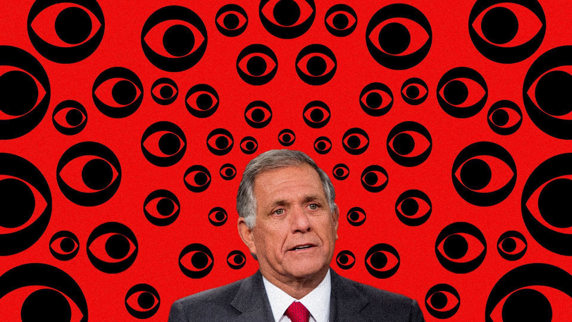 Photo illustration of Leslie Moonves