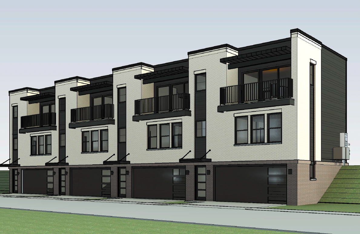 A drawing of Bricktop 36 townhomes.