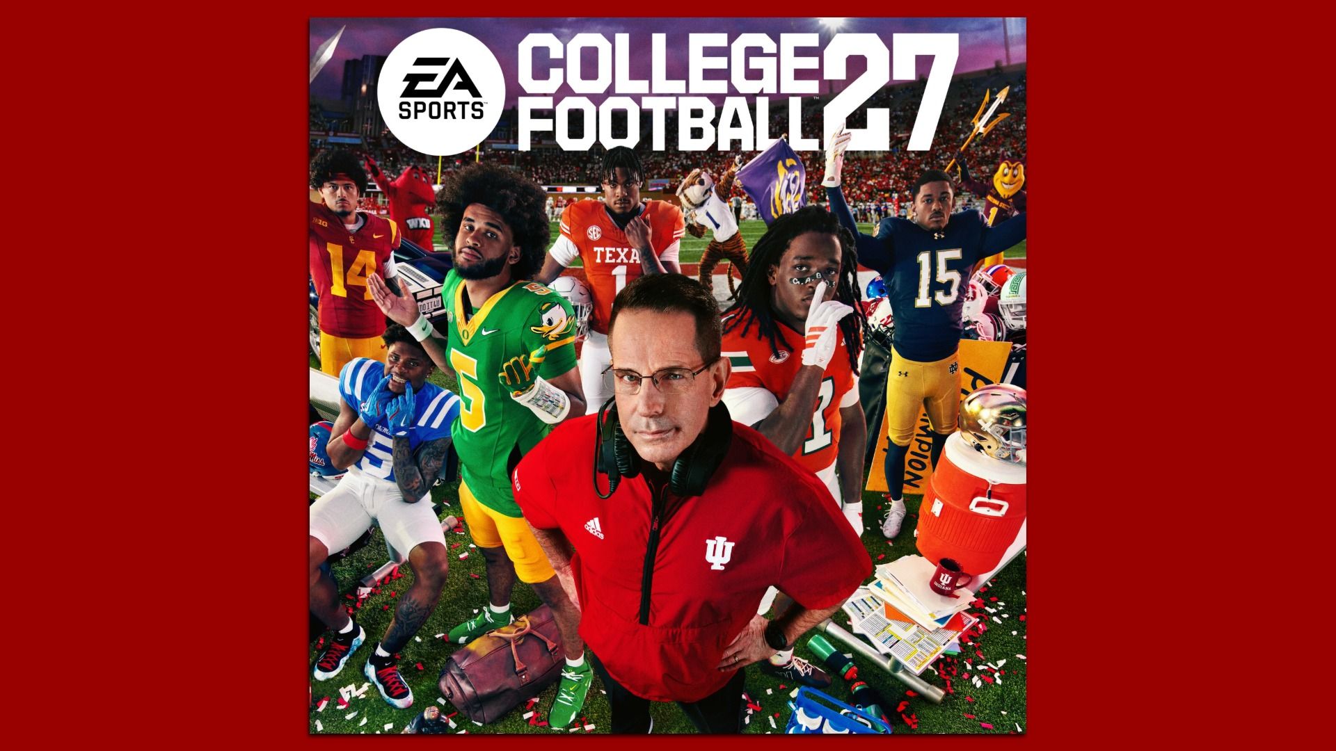 Curt Cignetti on the deluxe edition cover of EA Sports College Football 27.