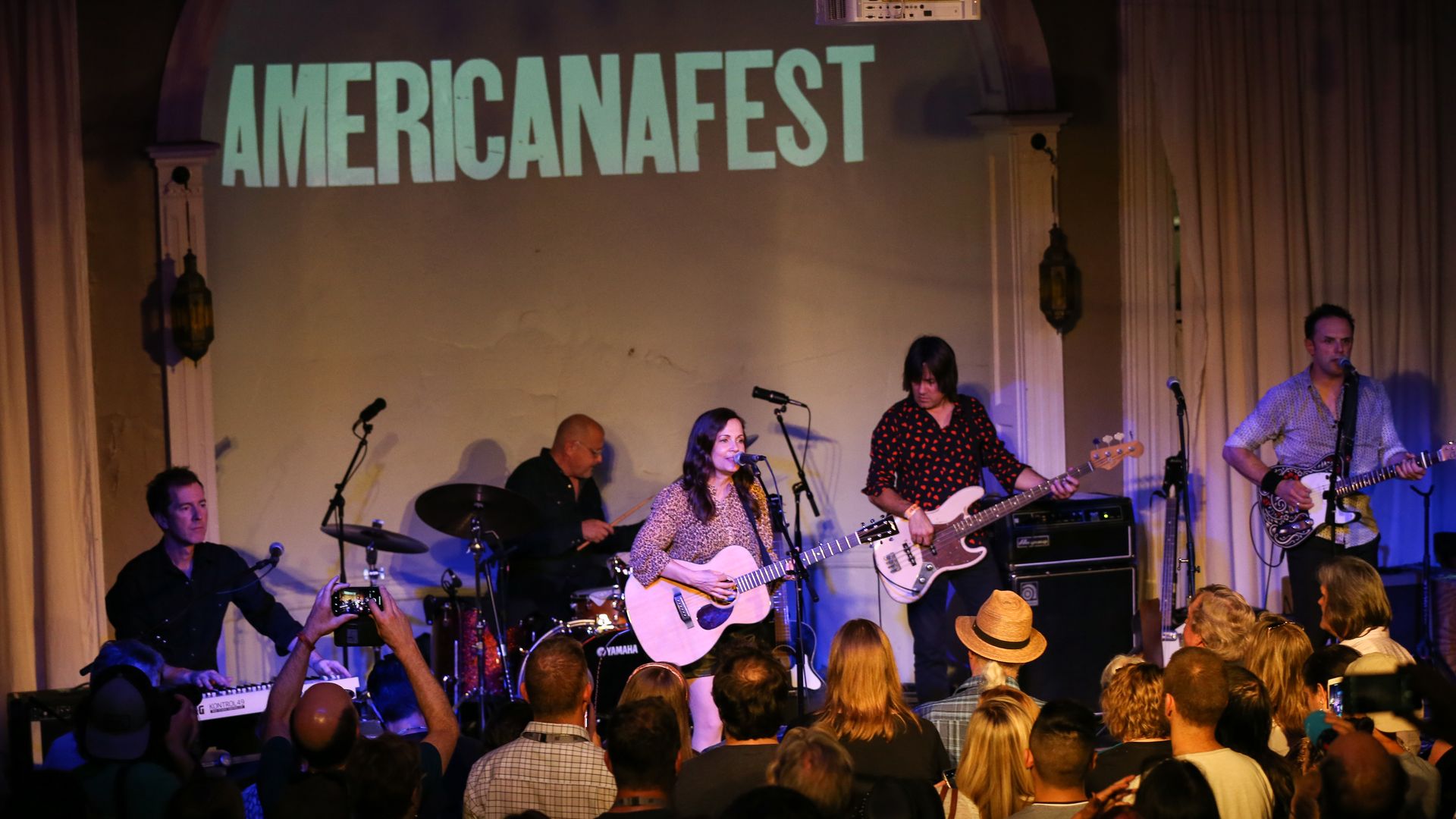 Lori McKenna performs with her band at Americana Fest in 2019