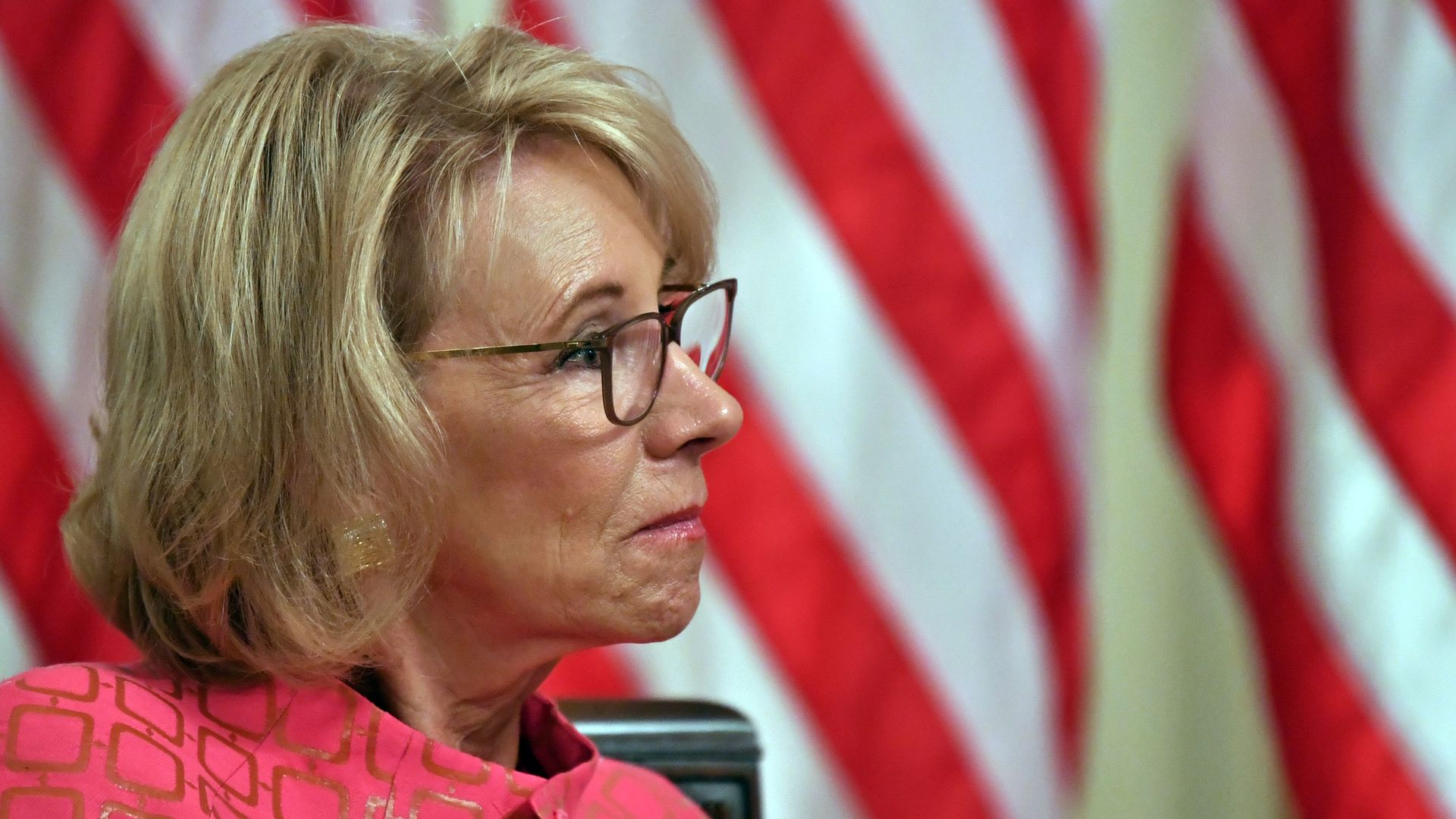 U.S. Secretary of Education Betsy DeVos in the White House in August 2020.
