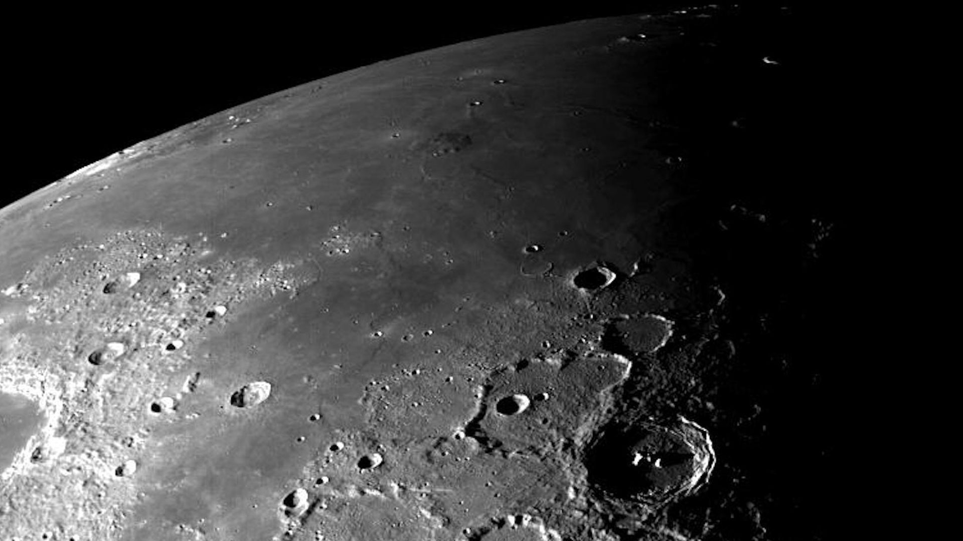 The Moon's north pole.