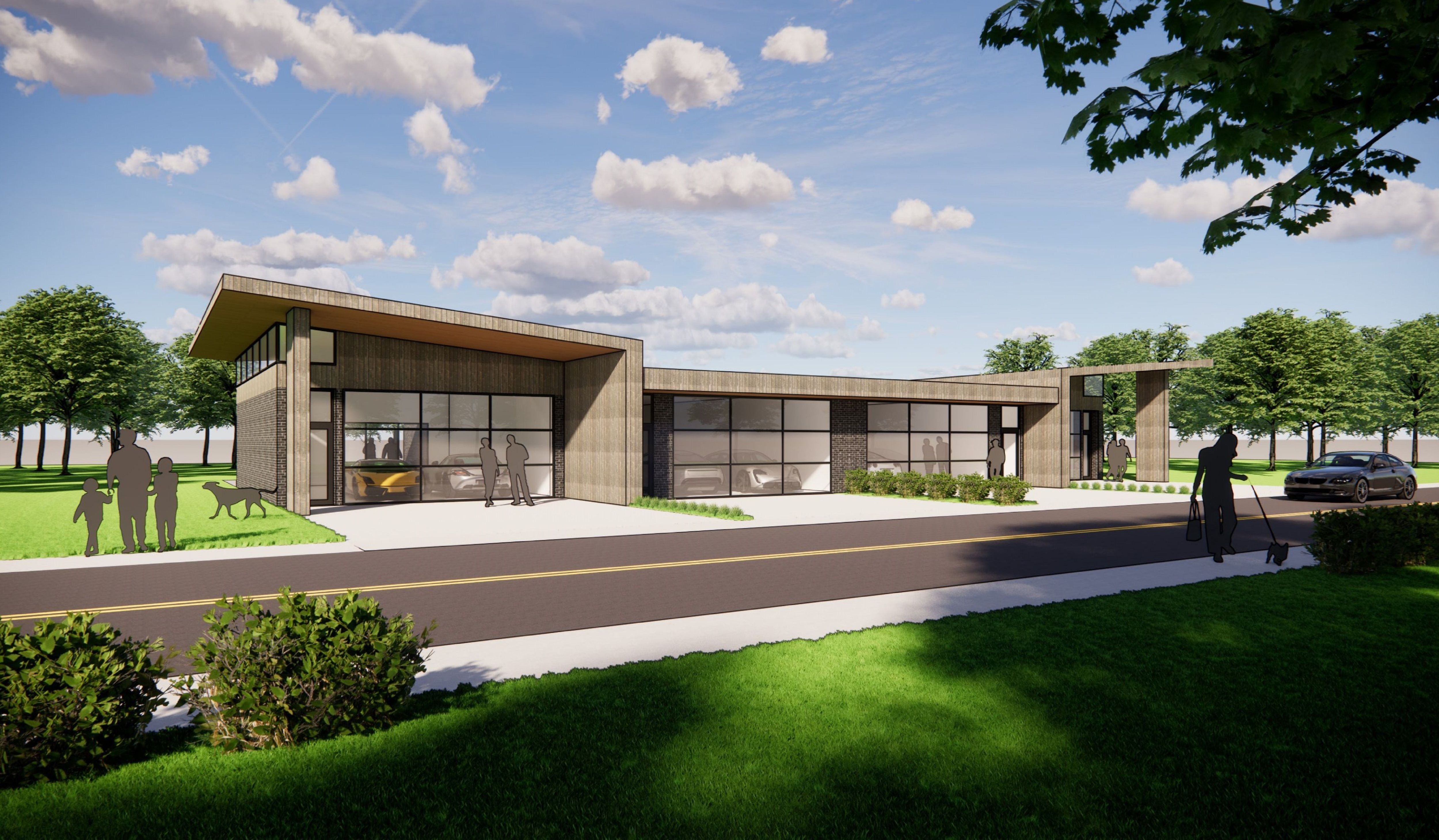 A conceptual rendering of a Members Garage villa. 