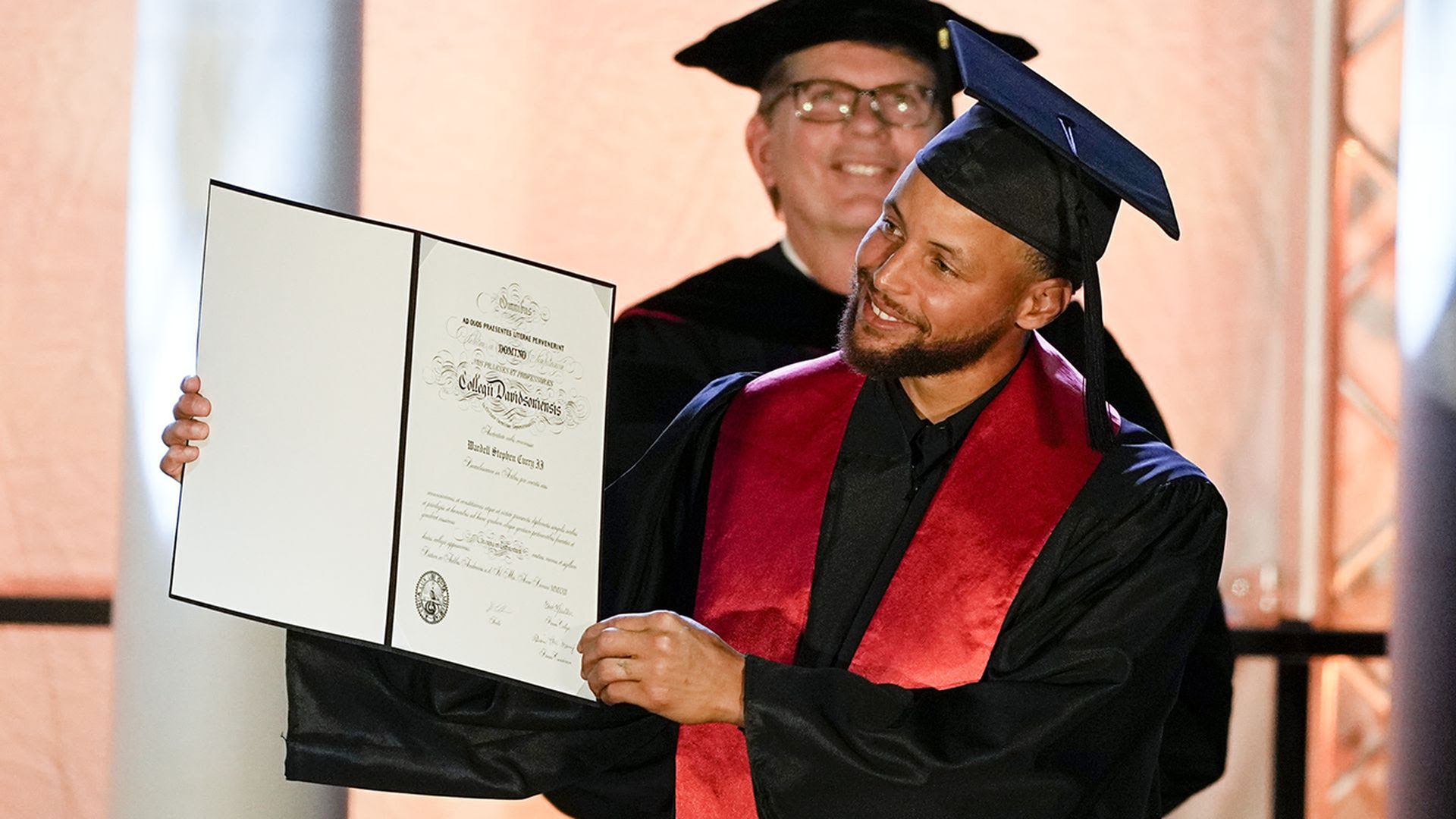 Steph Curry graduates from Davidson.