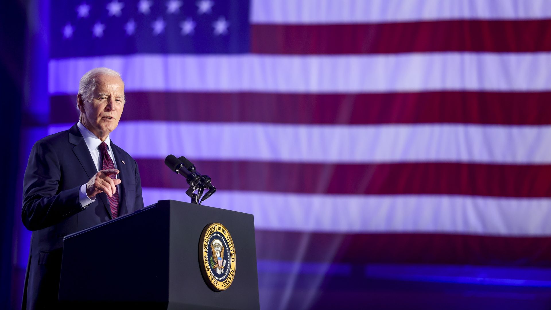 President Joe Biden speaks during a campaign event at Pearson Community Center in Las Vegas, Nevada, US, on Sunday, Feb. 4, 2024