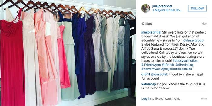 @jmajorsbridal via Instagram 