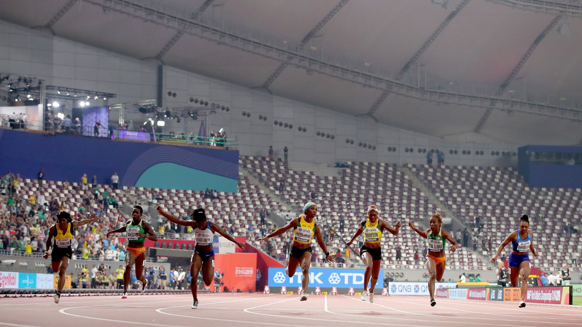 Empty stands at the world championships