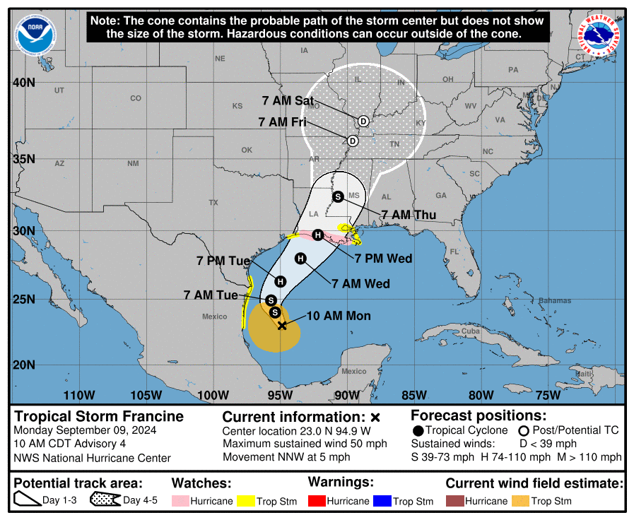 Tropical Storm Francine 2024 New Orleans Devan Fenelia