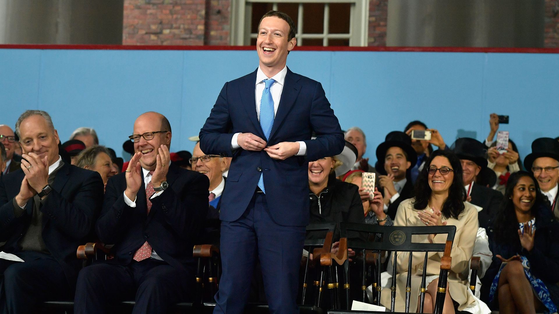 Mark Zuckerberg wearing a suit