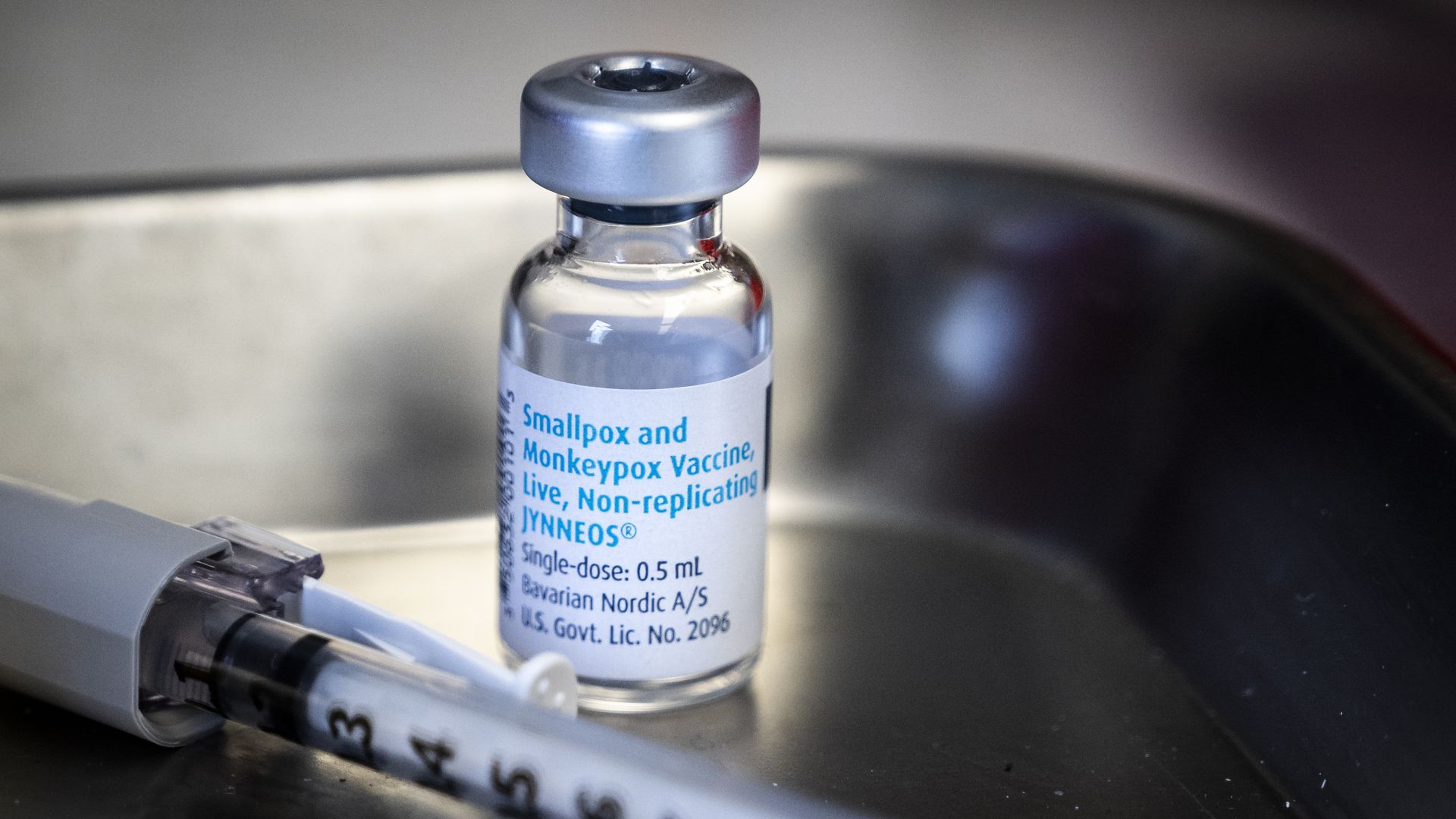 A photo of a monkeypox and smallpox vaccine
