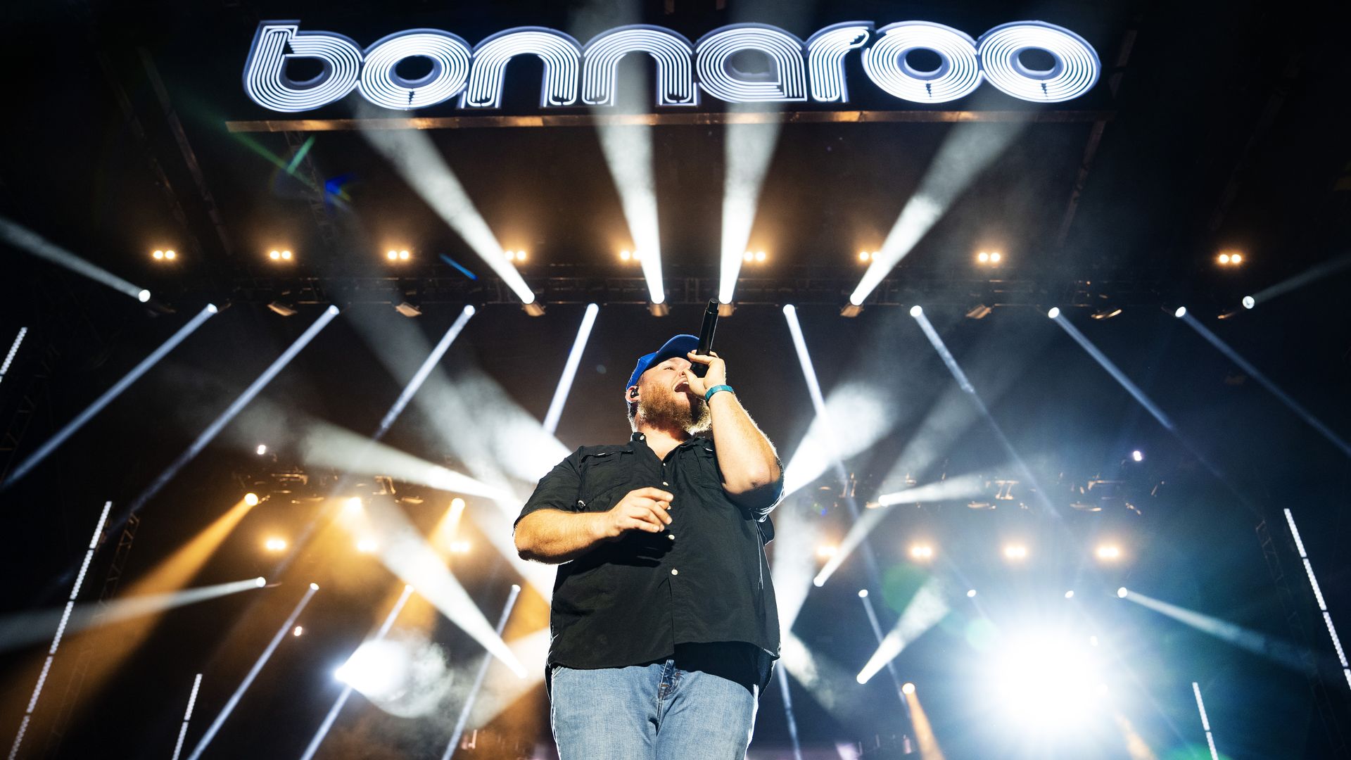 Luke Combs performs during 2025 Bonnaroo Music & Arts Festival on June 12, 2025 in Manchester, Tennessee.