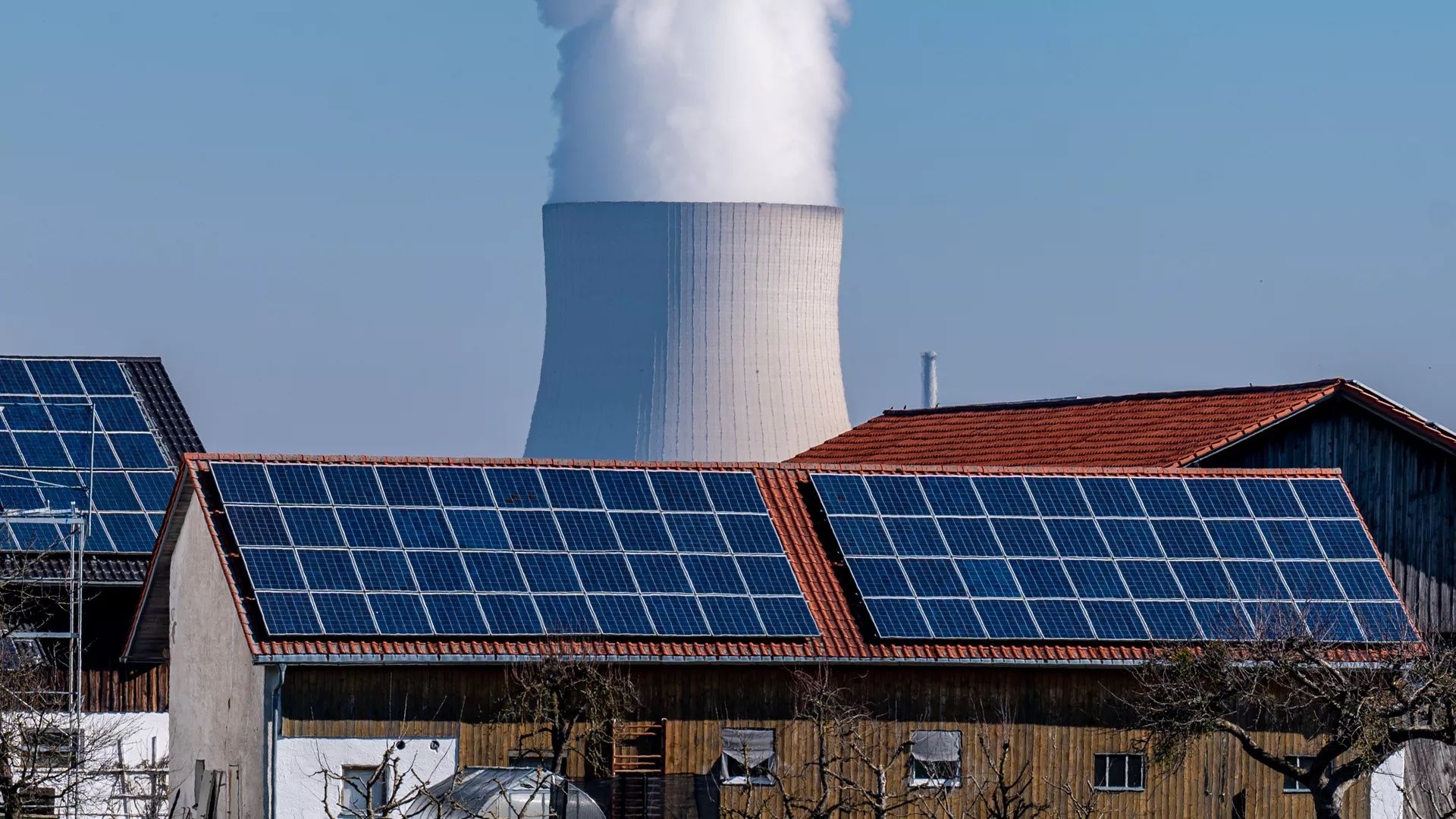 A cooling tower at a nuclear power plant in Germany.