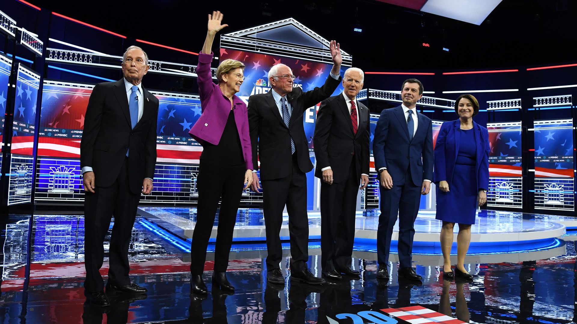 The contenders on stage.