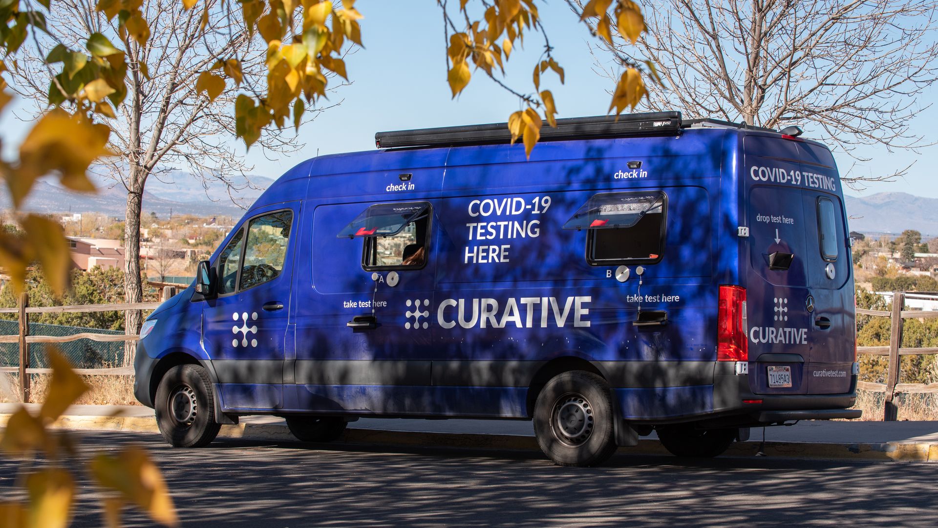 A Curative mobile testing van.