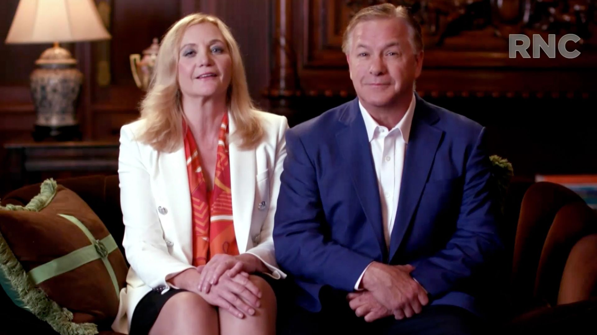 Mark and Patricia McCloskey speak during the Republican National Convention