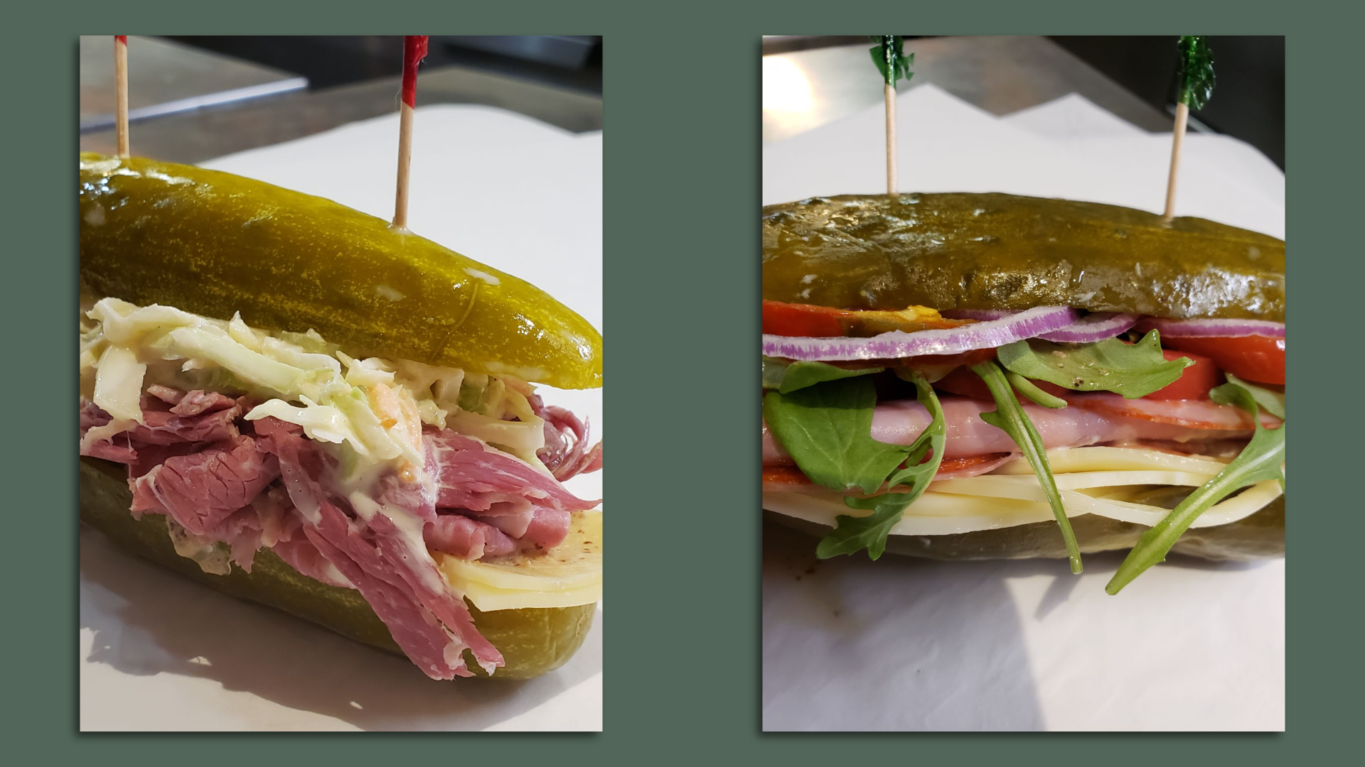 Pickle sandwiches at Bub and Pop's