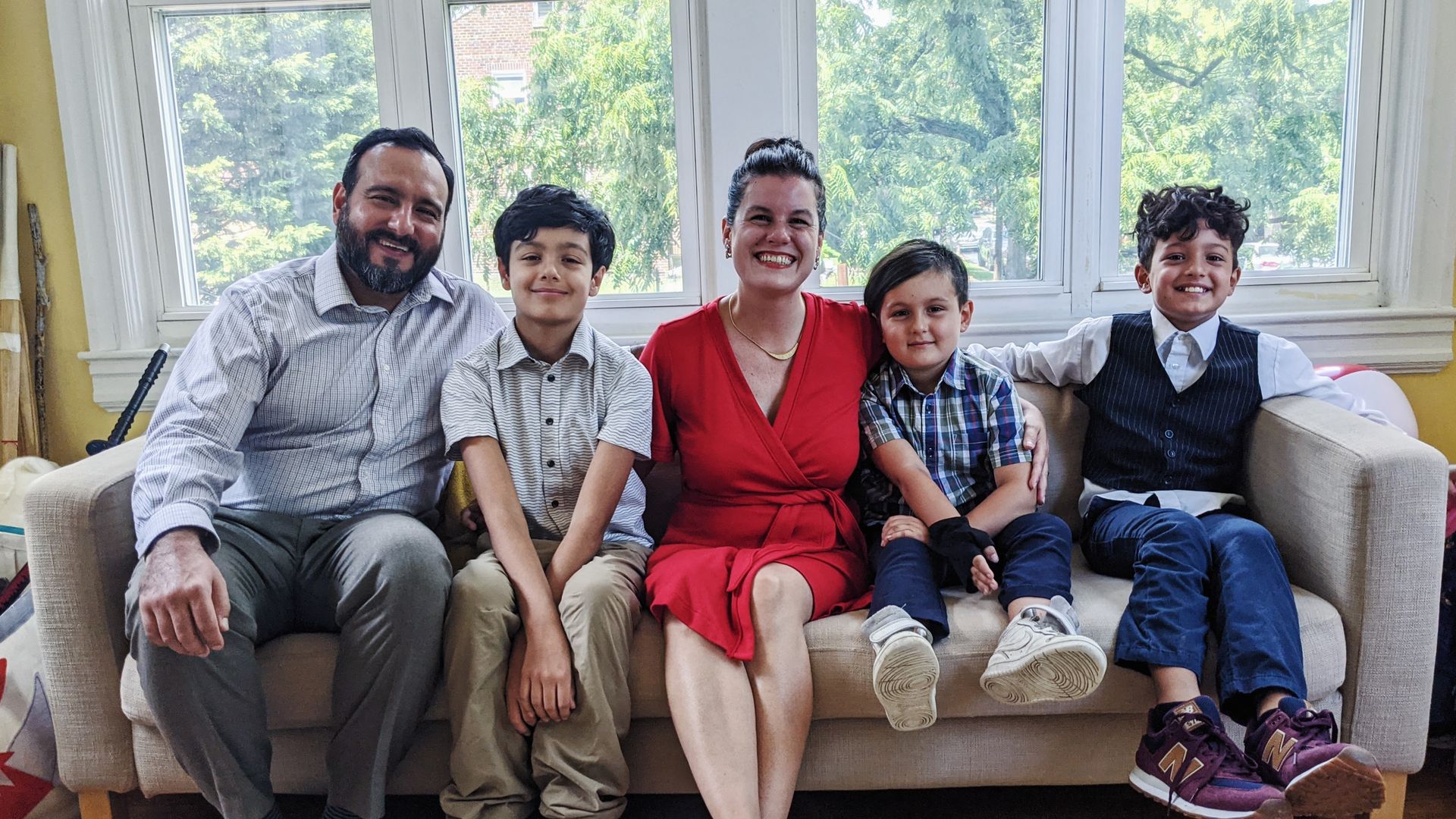 Erin Palmer is pictured with her family.