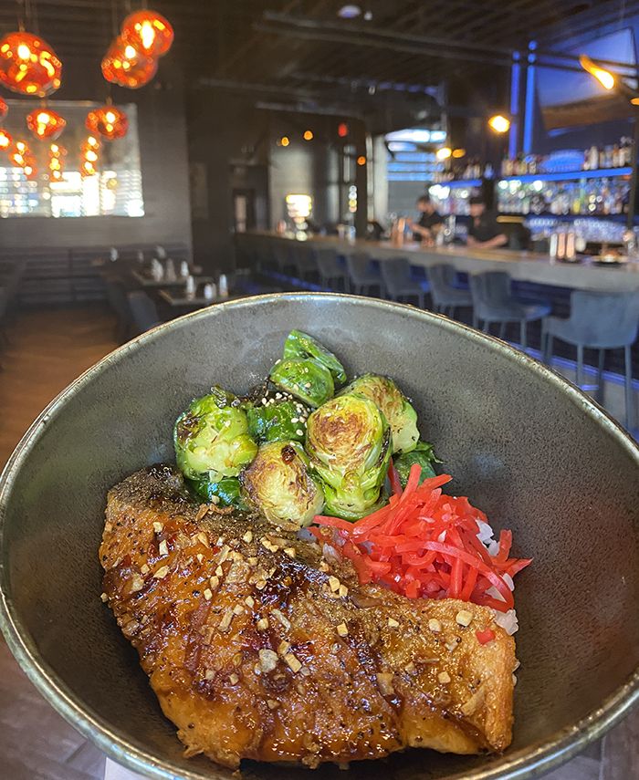 warmack plaza midwood restaurant salmon rice bowl