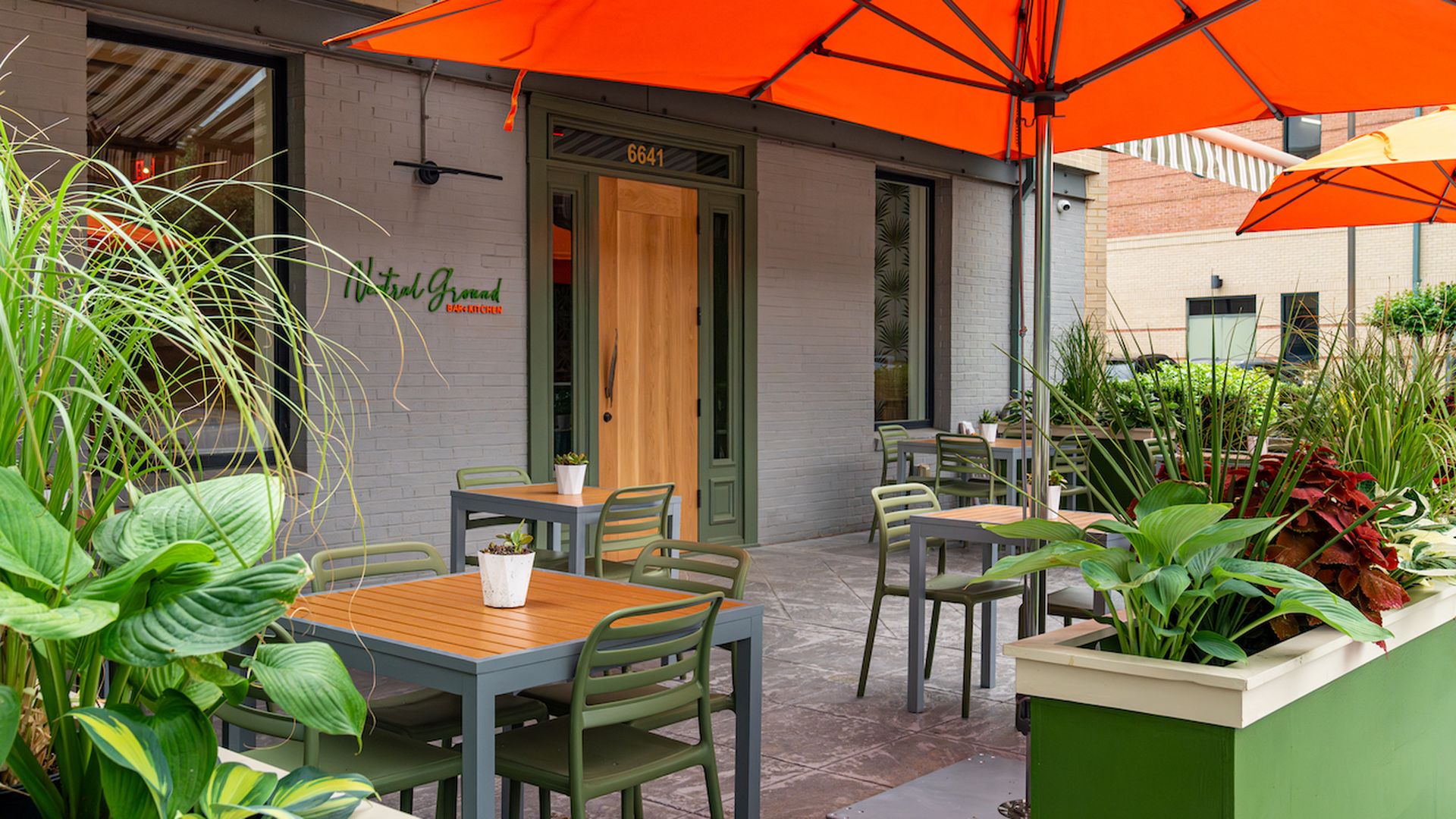 The patio at Neutral Ground, a restaurant that asks guests to check politics at the door