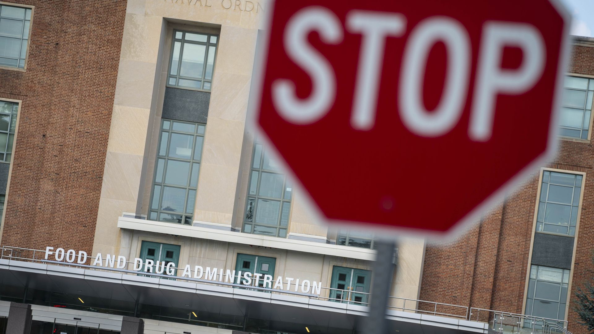 WHITE OAK, MD - JULY 20: The exterior of the Food And Drug Administration headquarters is seen on July 20, 2020 in White Oak, Maryland. (Photo by Sarah Silbiger/Getty Images)