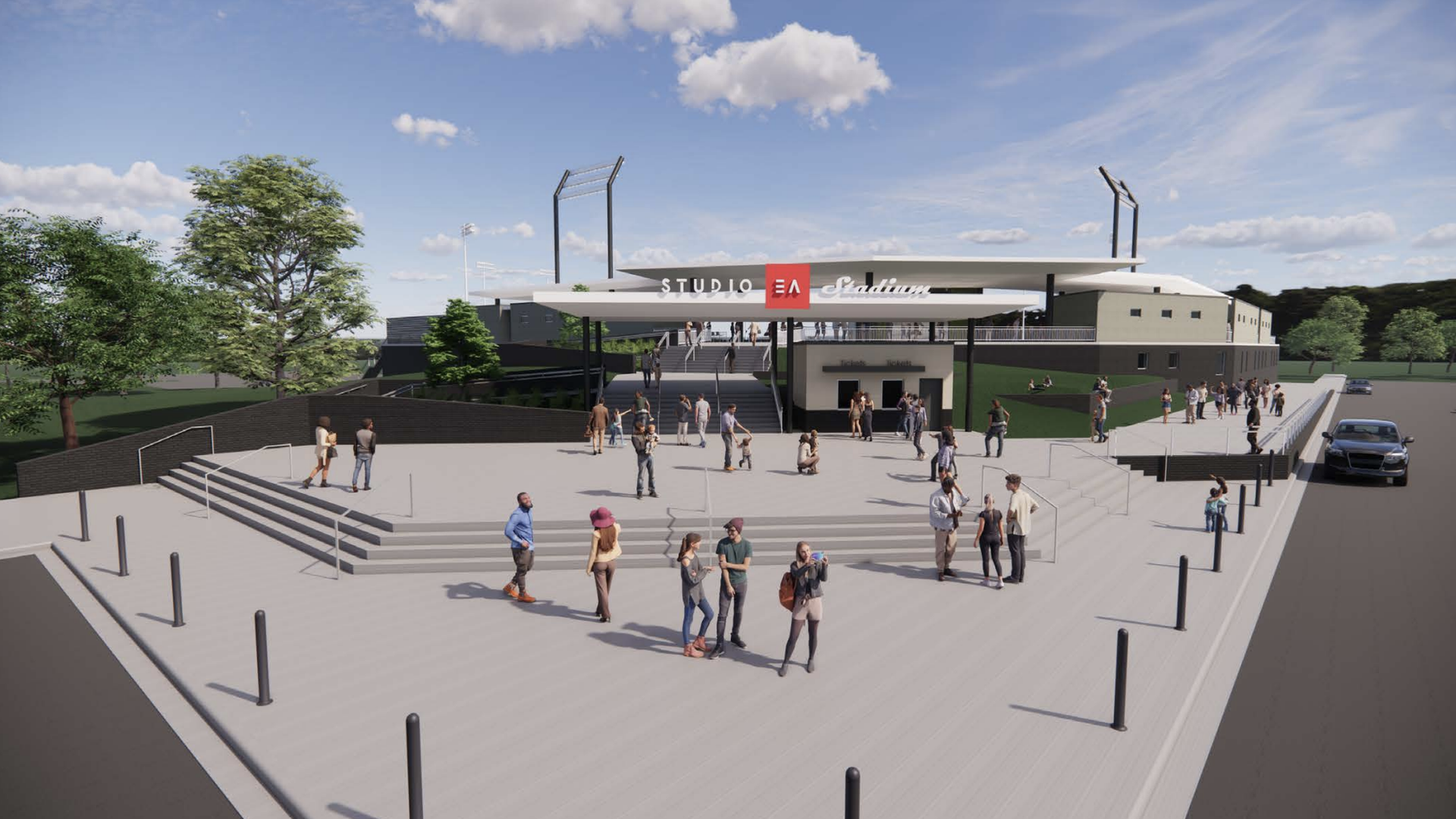 rendering of baseball stadium
