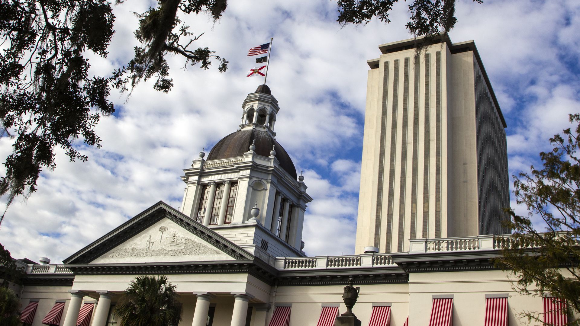 A view of the old Florida Capitol building, which sits in front of the current new Capitol building, in Tallahassee.