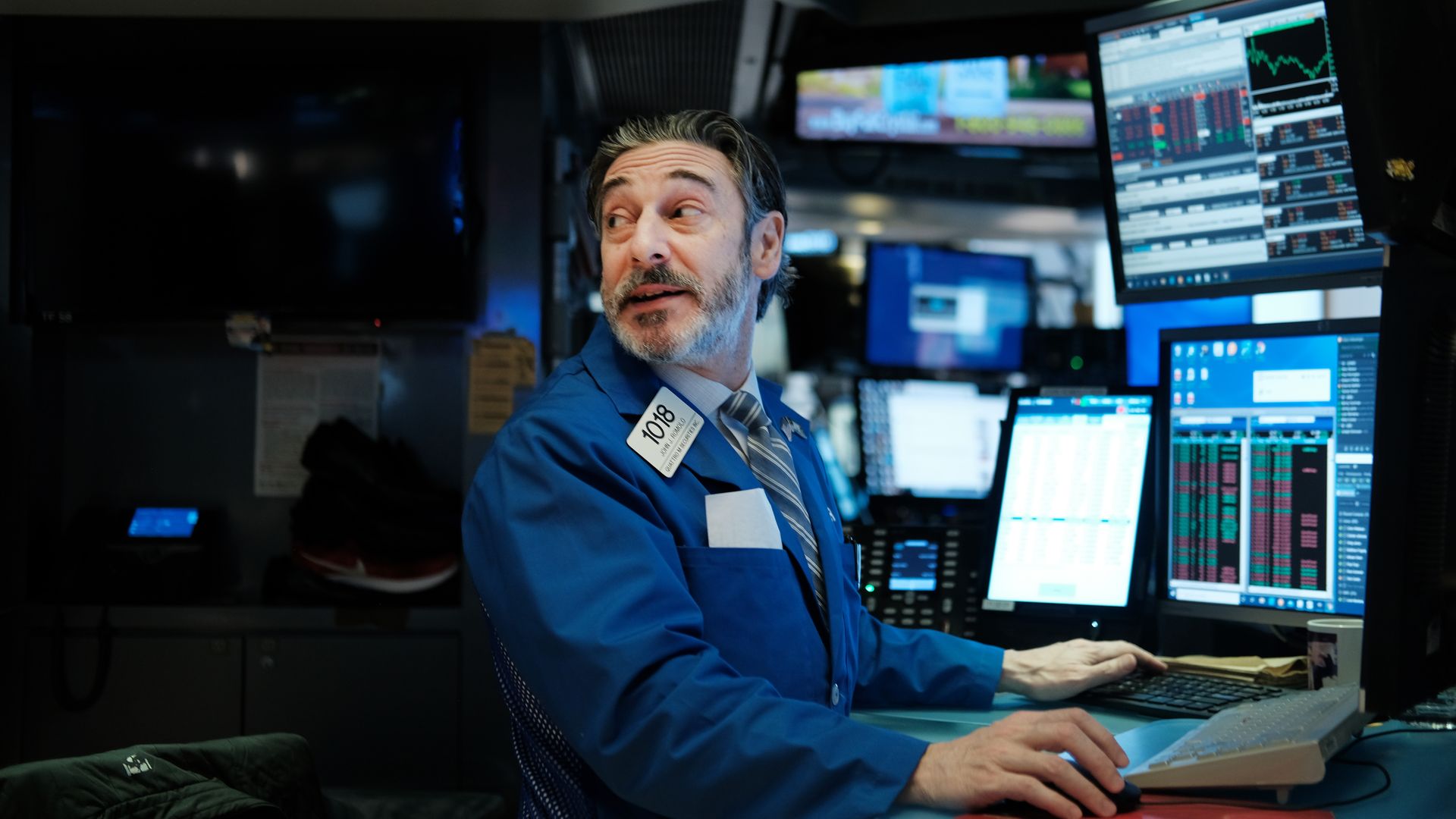 Traders work on the floor of the New York Stock Exchange (NYSE) on March 03, 2020 in New York City