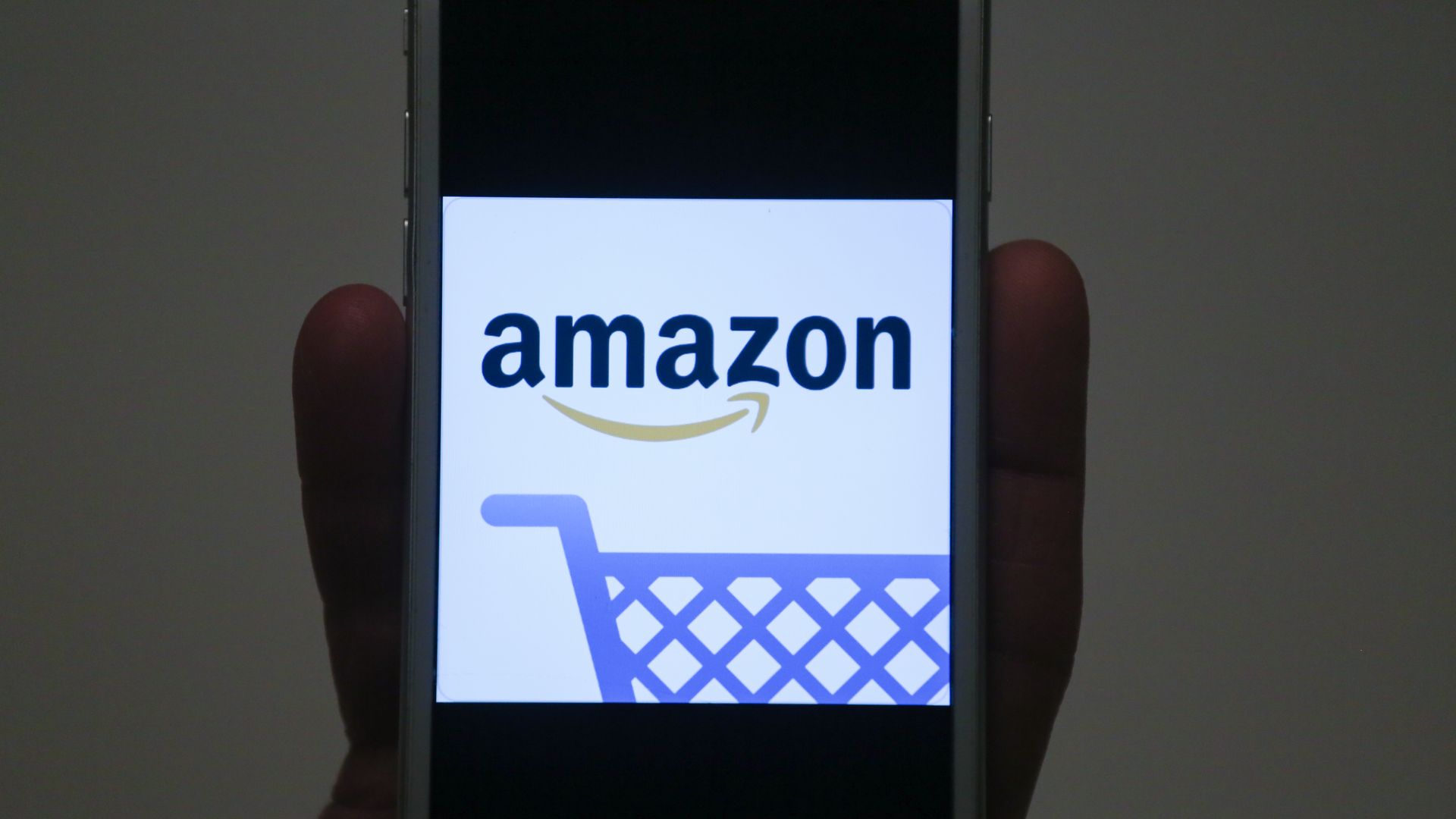 Amazon logo on a phone