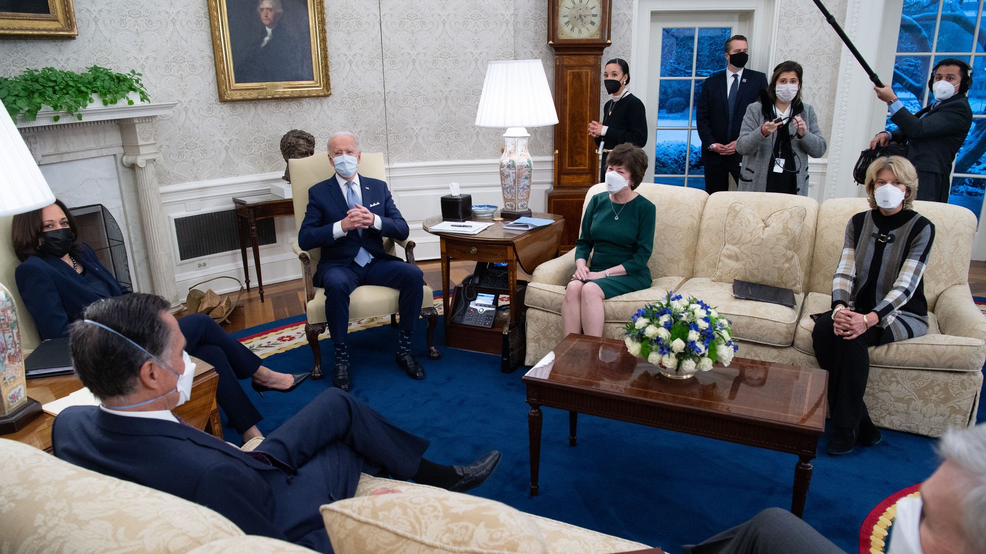 Joe Biden with Senate Republicans in the Oval