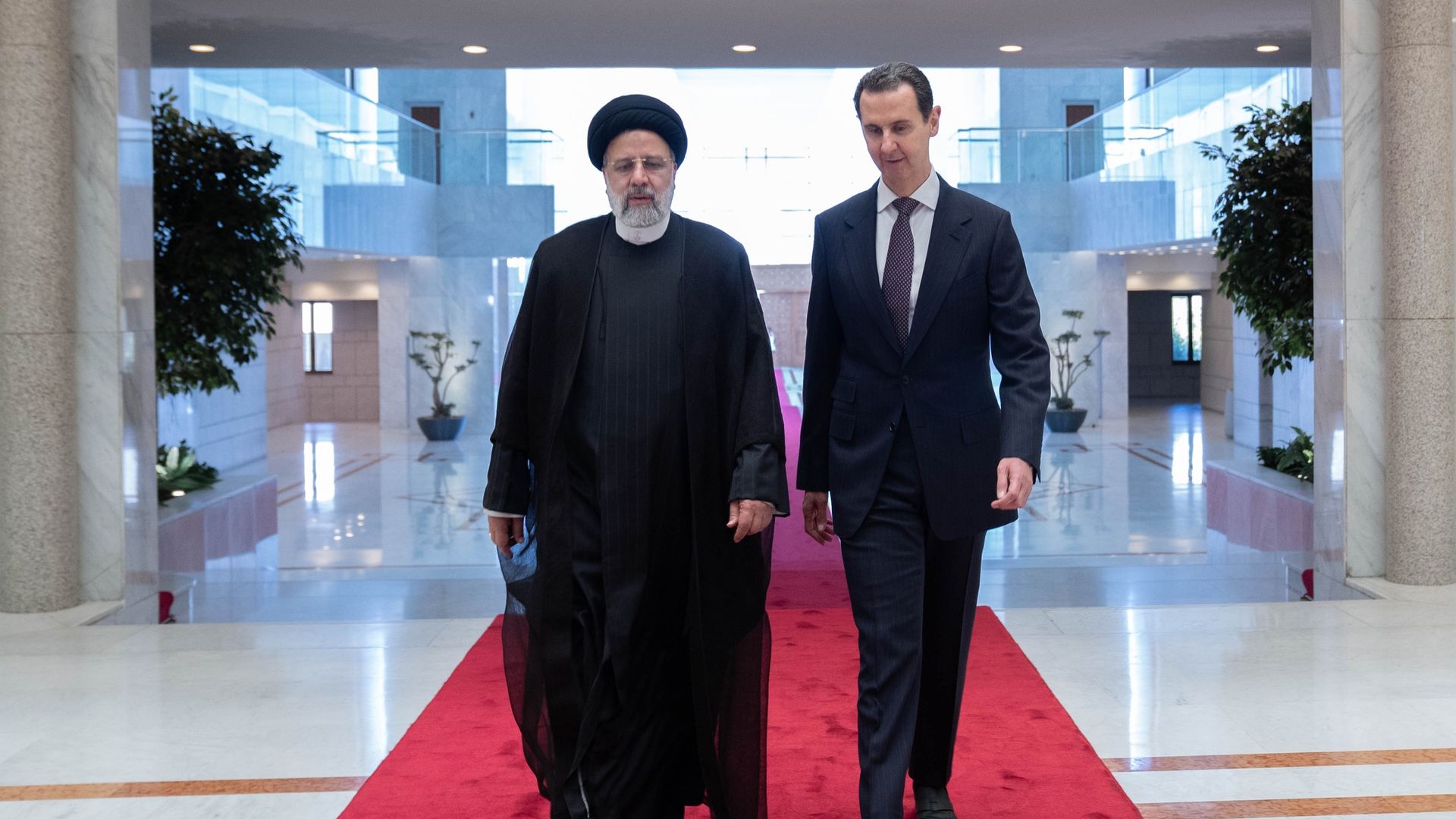 The Iranian and Syrian presidents meet in Demascus.