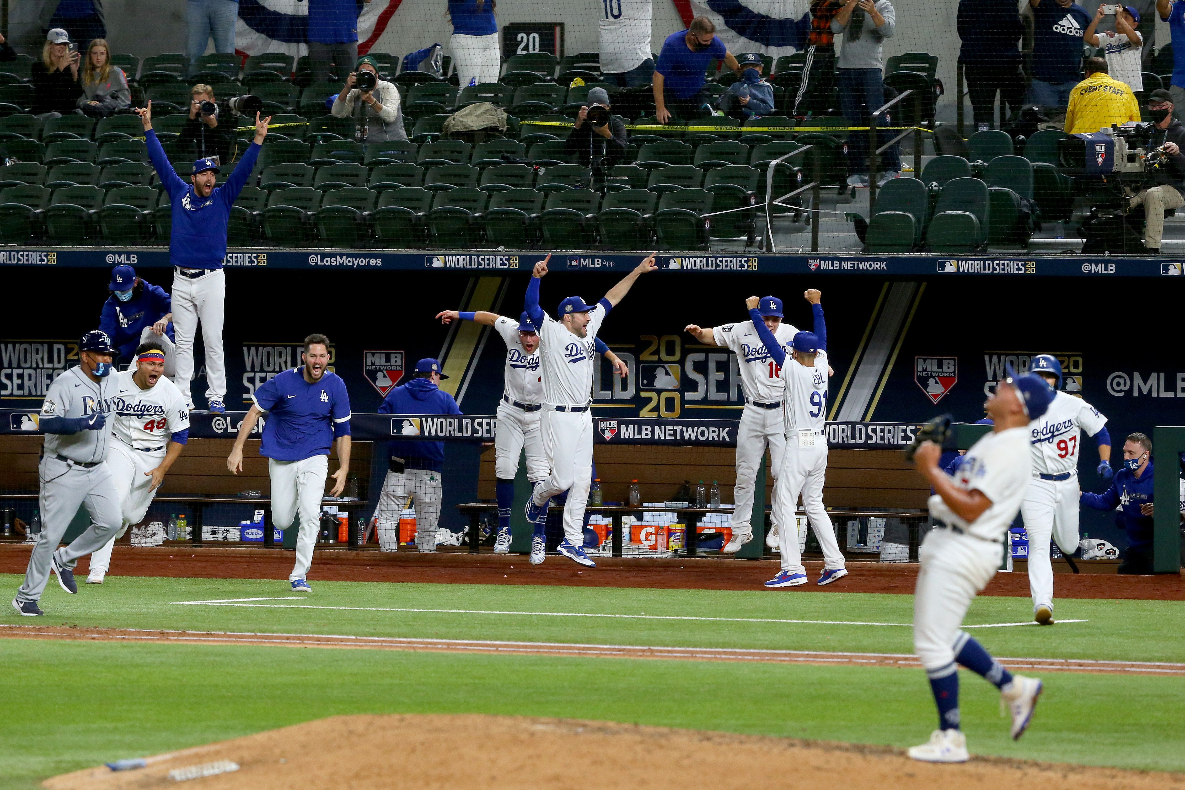 Dodgers celebrating