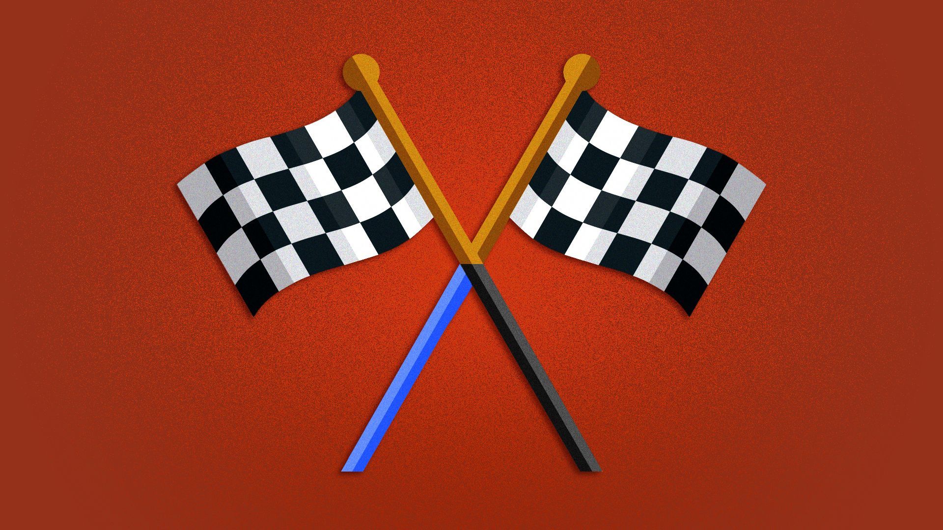 Illustration of racing flags forming the Axios A.