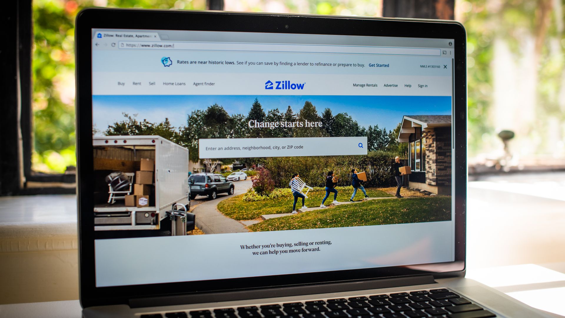 The Zillow website is a common way for people to find real estate for sale.