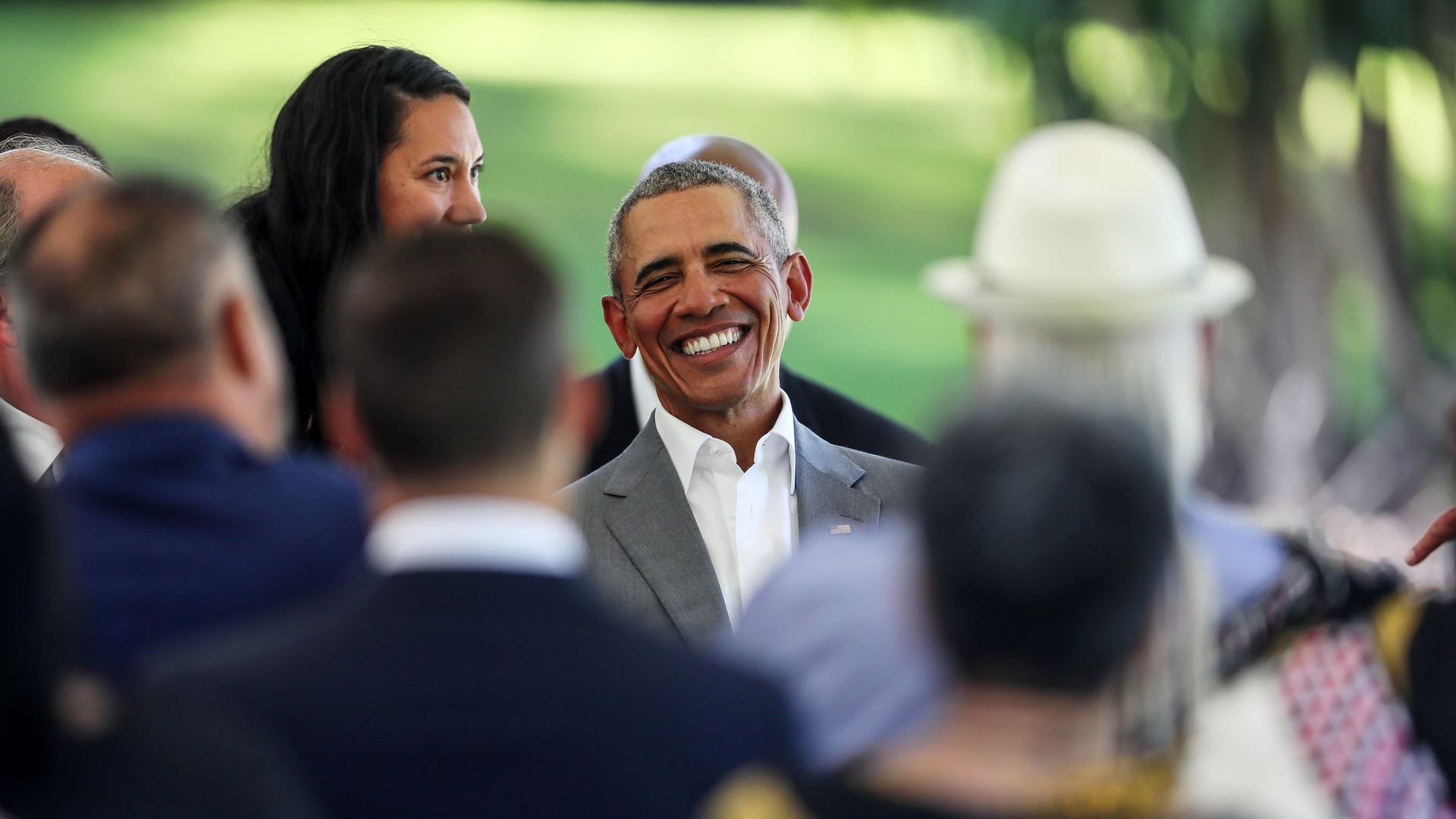 Obama smiling