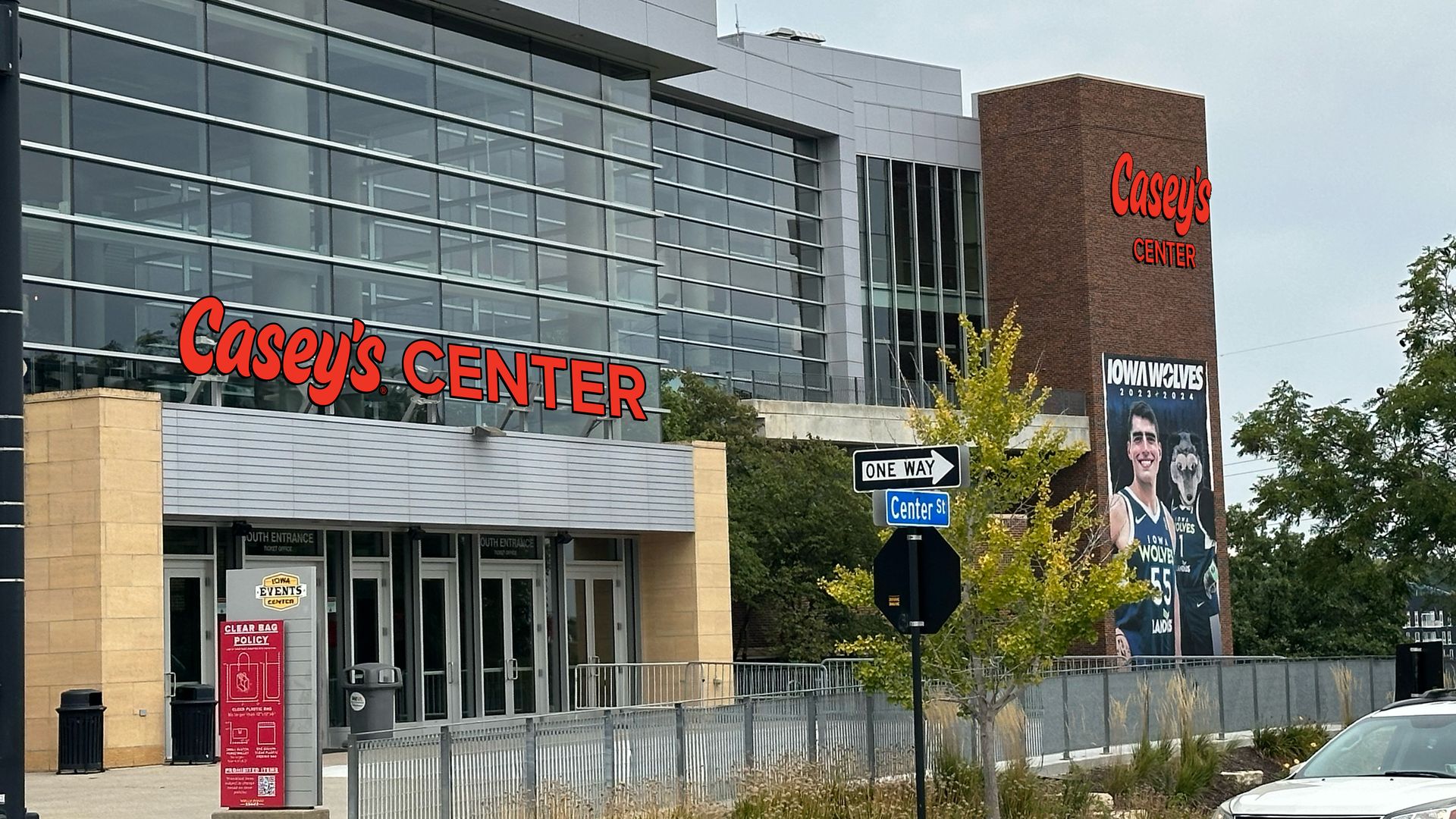 A rendering of the signage at Wells Fargo Arena